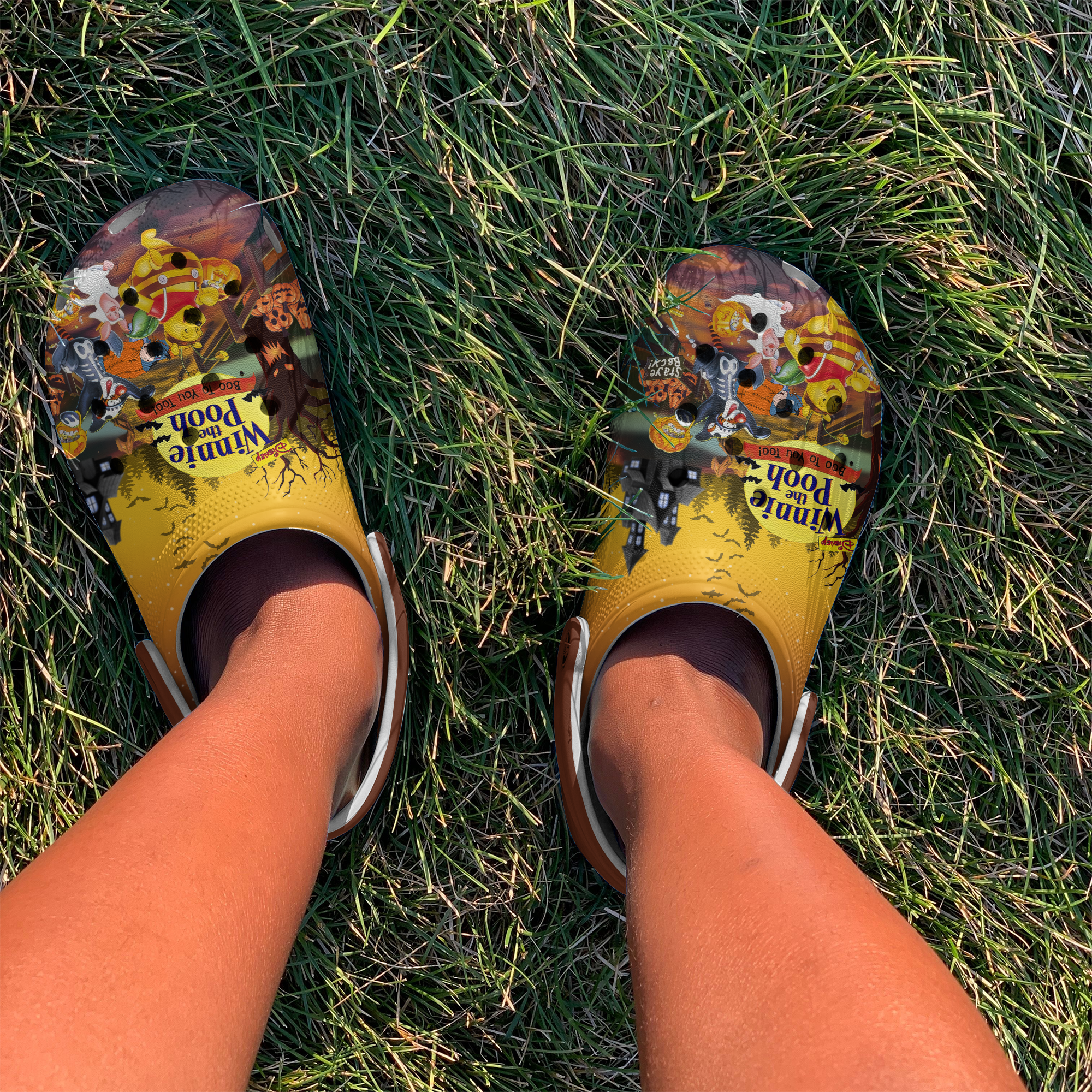 Merchidea Pooh And Friends Cartoon Crocs Crocband Clogs Shoes Comfortable For Men Women and Kids