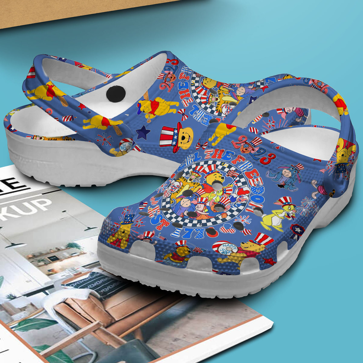 Merchidea Pooh And Friends Cartoon Crocs Crocband Clogs Shoes Comfortable For Men Women and Kids