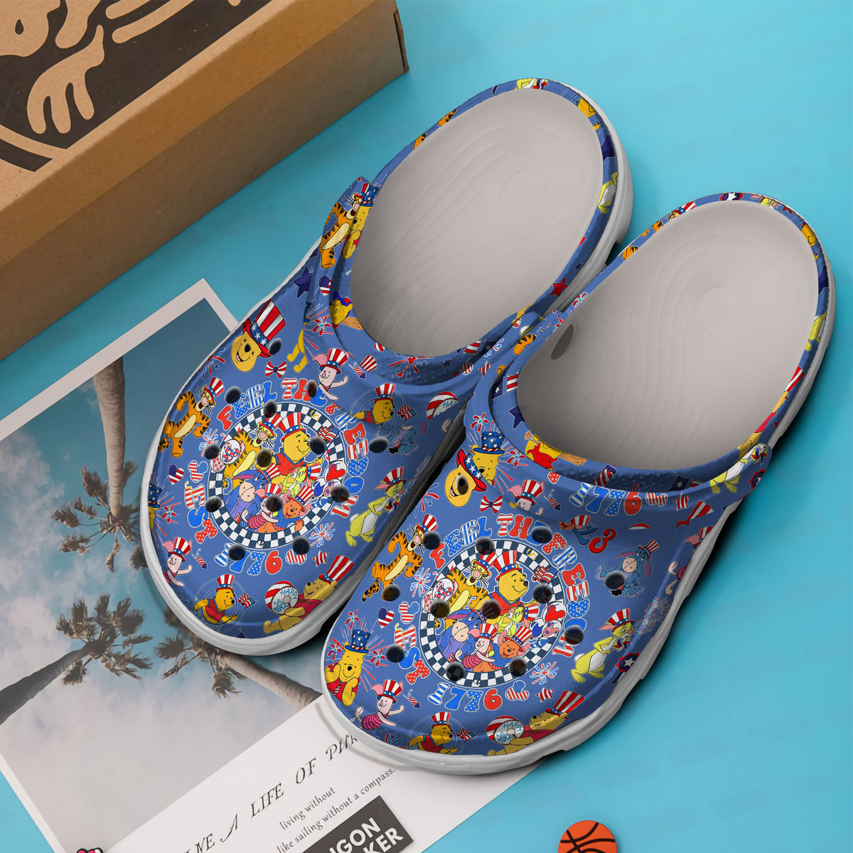 Merchidea Pooh And Friends Cartoon Crocs Crocband Clogs Shoes Comfortable For Men Women and Kids