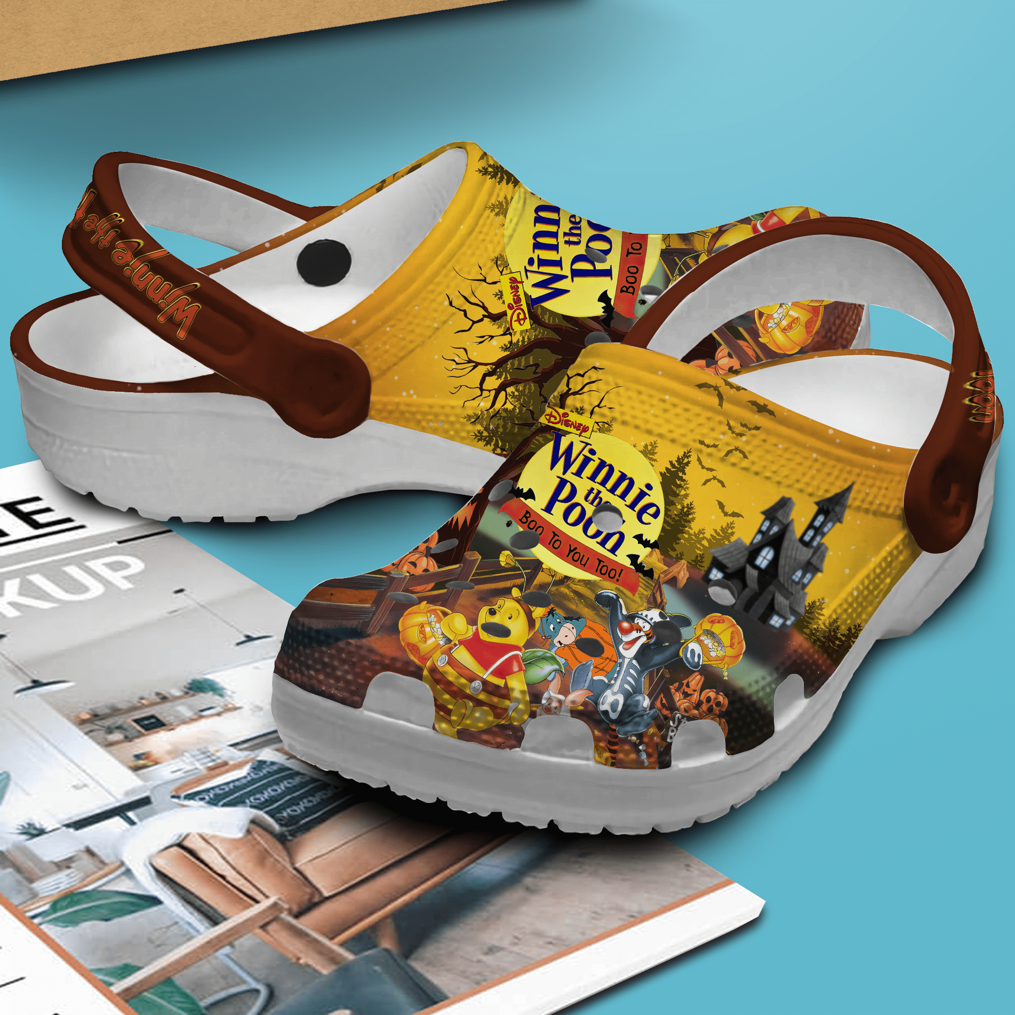 Merchidea Pooh And Friends Cartoon Crocs Crocband Clogs Shoes Comfortable For Men Women and Kids