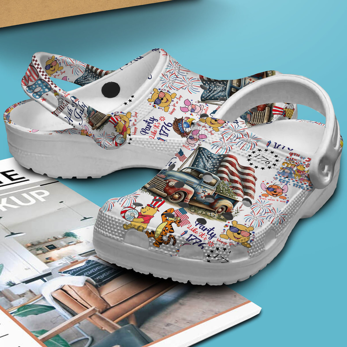 Merchidea Pooh And Friends Cartoon Crocs Crocband Clogs Shoes Comfortable For Men Women and Kids