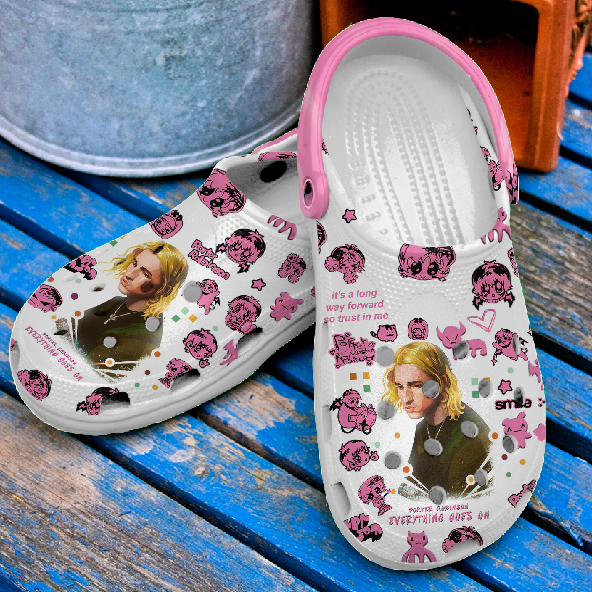 Merchidea Porter Robinson Music Crocs Crocband Clogs Shoes Comfortable For Men Women and Kids