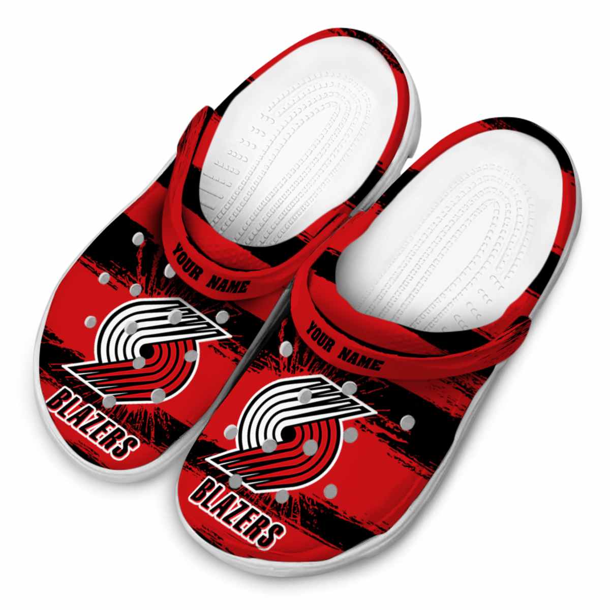 Merchidea Portland Trail Blazers NBA Sport Crocs Crocband Clogs Shoes Comfortable For Men Women and Kids