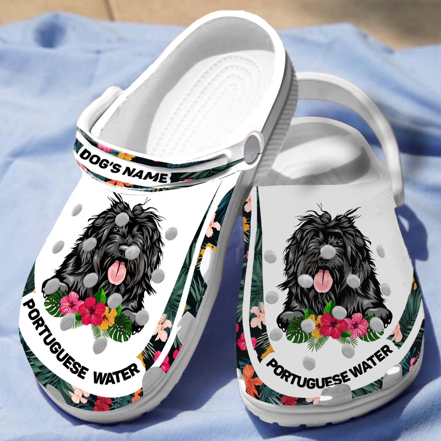 Merchidea Portuguese Water Dog Crocs Crocband Clogs Shoes Comfortable For Men Women and Kids