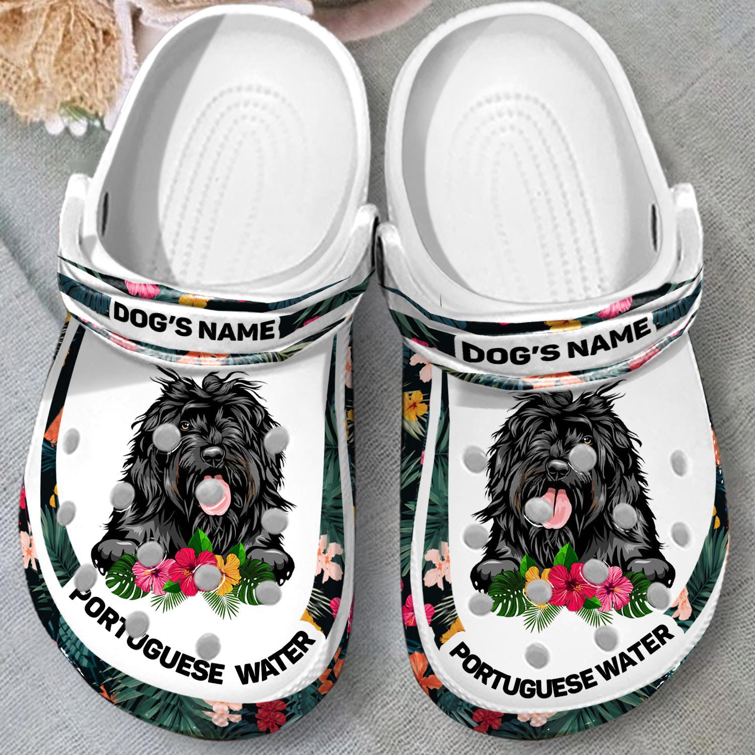 Merchidea Portuguese Water Dog Crocs Crocband Clogs Shoes Comfortable For Men Women and Kids