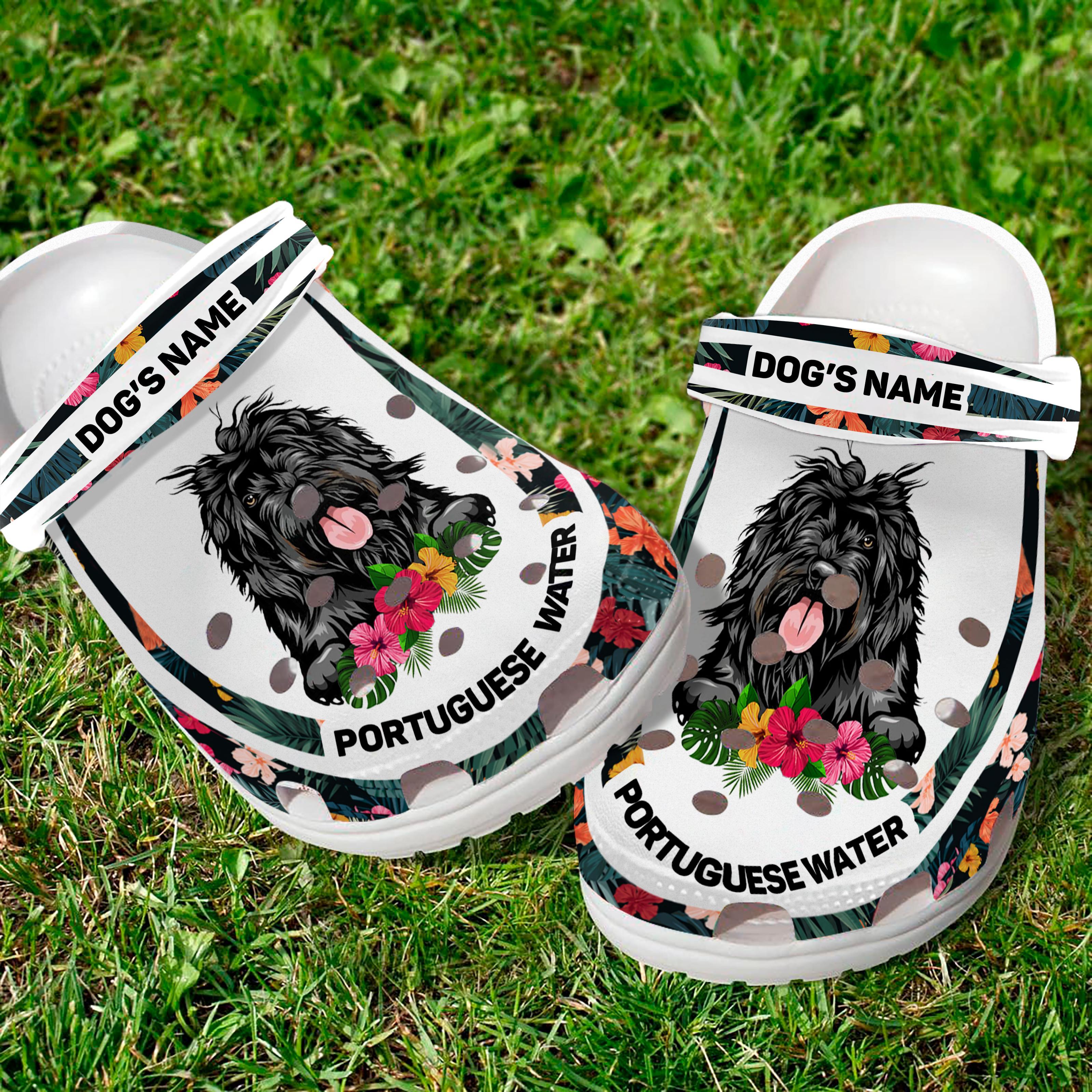 Merchidea Portuguese Water Dog Crocs Crocband Clogs Shoes Comfortable For Men Women and Kids