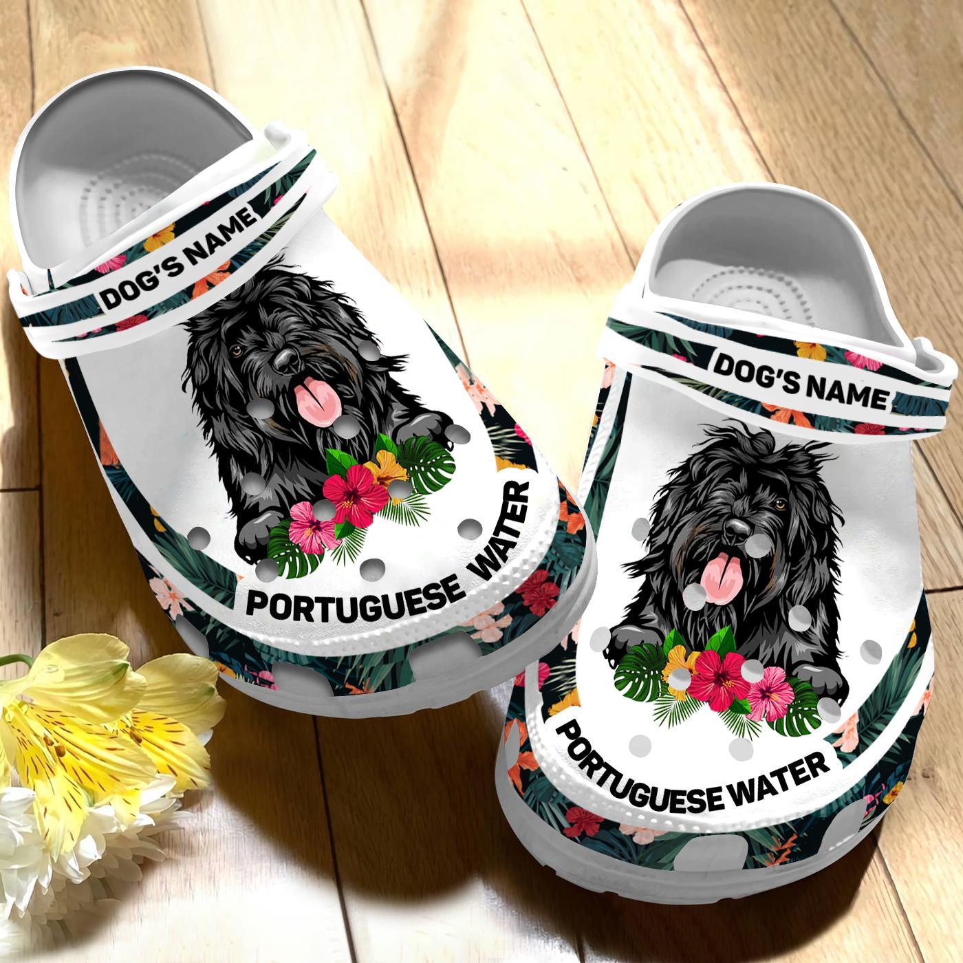 Merchidea Portuguese Water Dog Crocs Crocband Clogs Shoes Comfortable For Men Women and Kids