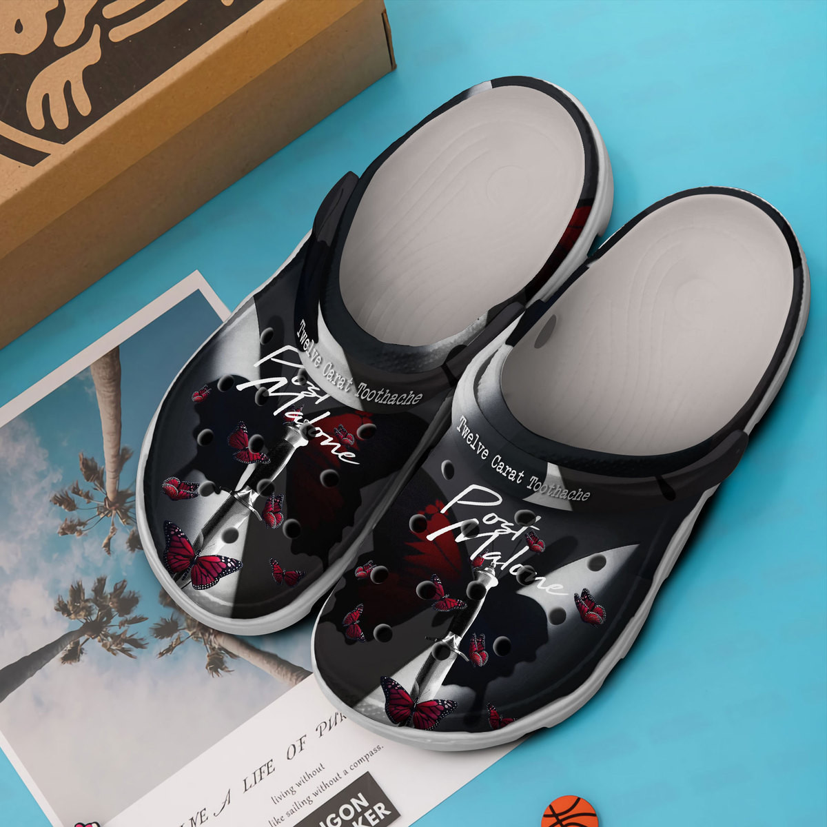 Merchidea Post Malone Music Crocs Crocband Clogs Shoes Comfortable For Men Women and Kids