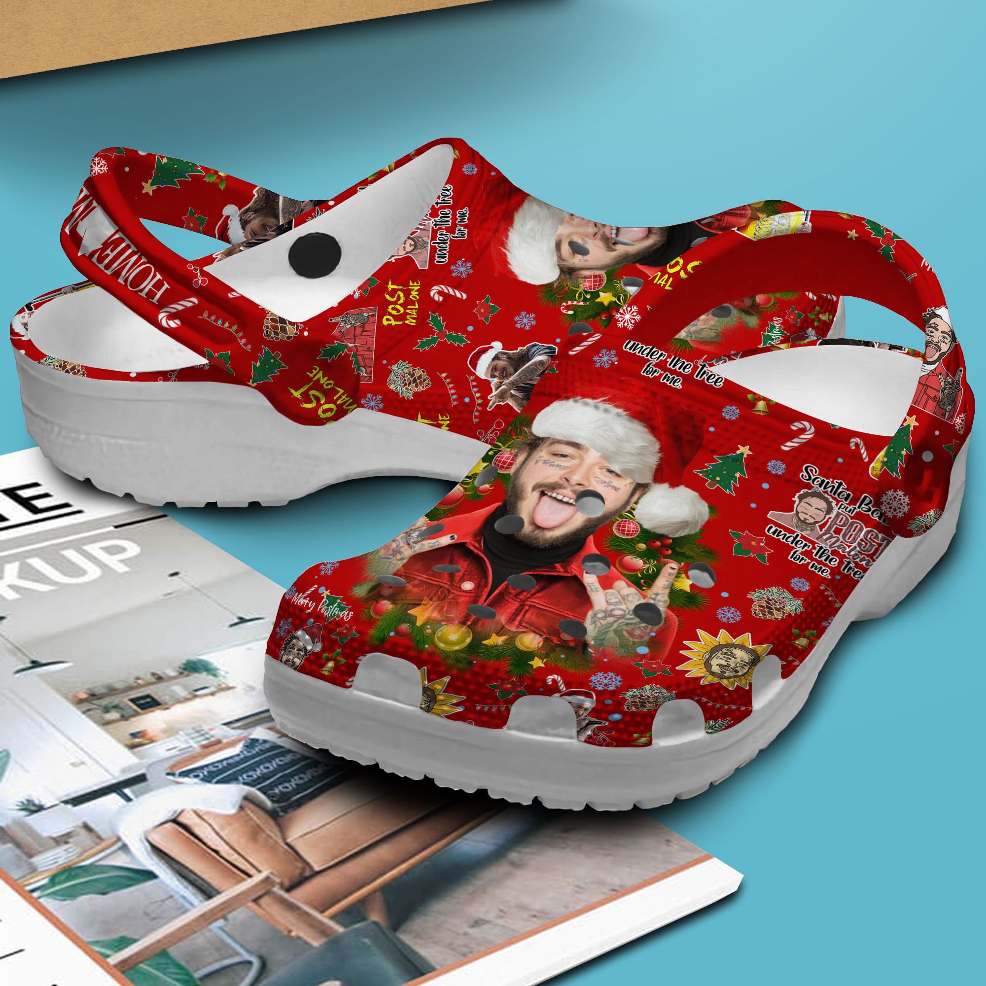 Merchidea Post Malone Music Crocs Crocband Clogs Shoes Comfortable For Men Women and Kids