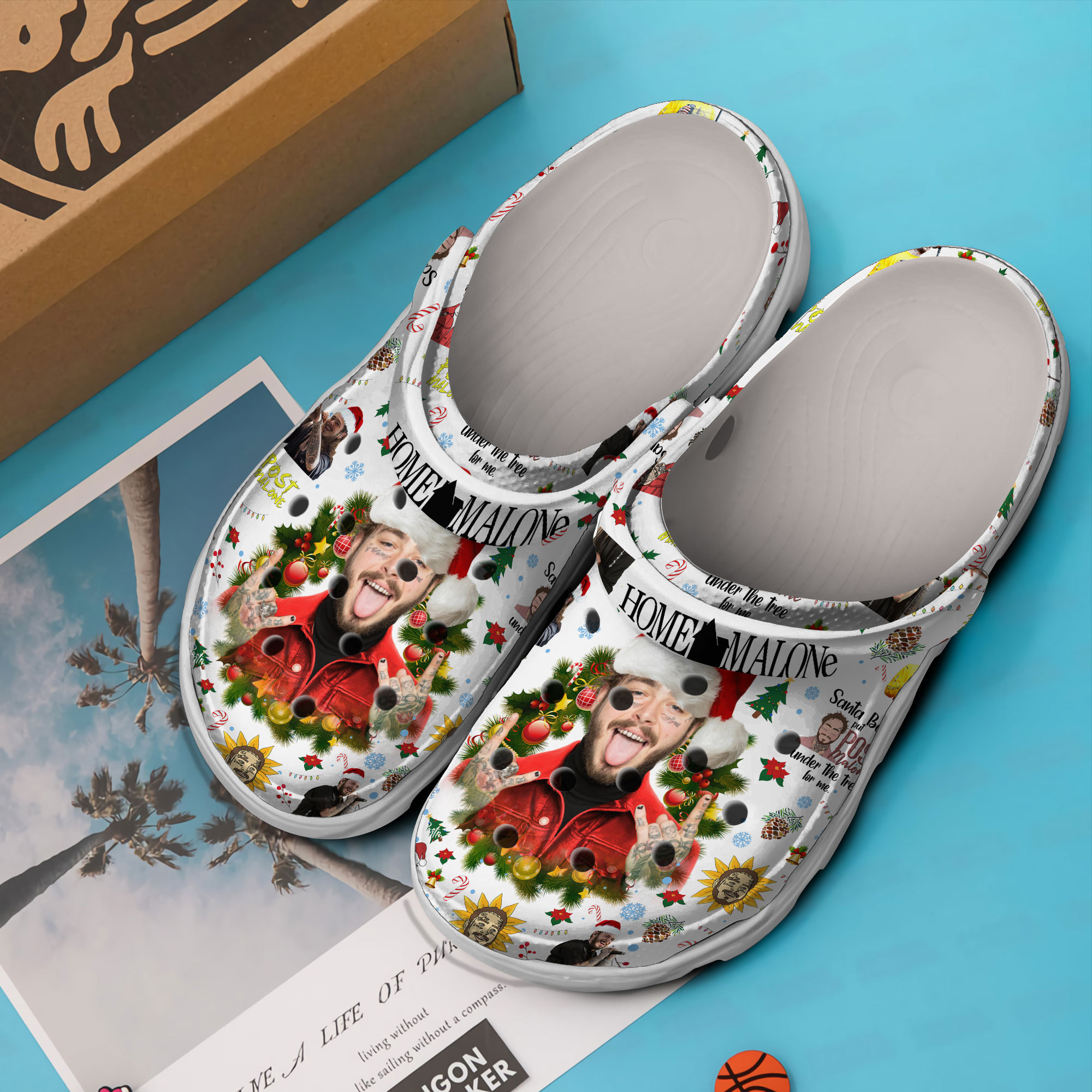 Merchidea Post Malone Music Crocs Crocband Clogs Shoes Comfortable For Men Women and Kids