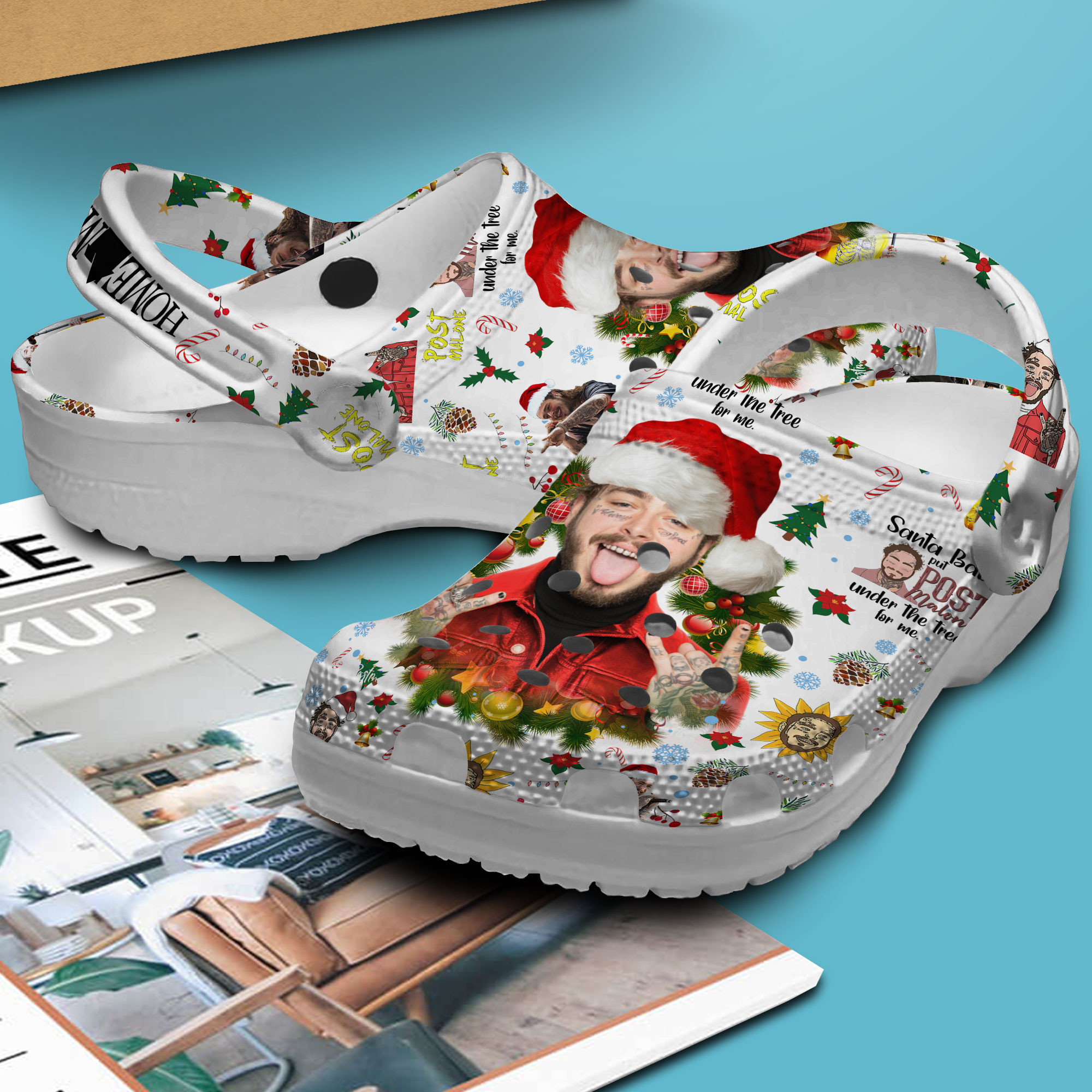 Merchidea Post Malone Music Crocs Crocband Clogs Shoes Comfortable For Men Women and Kids