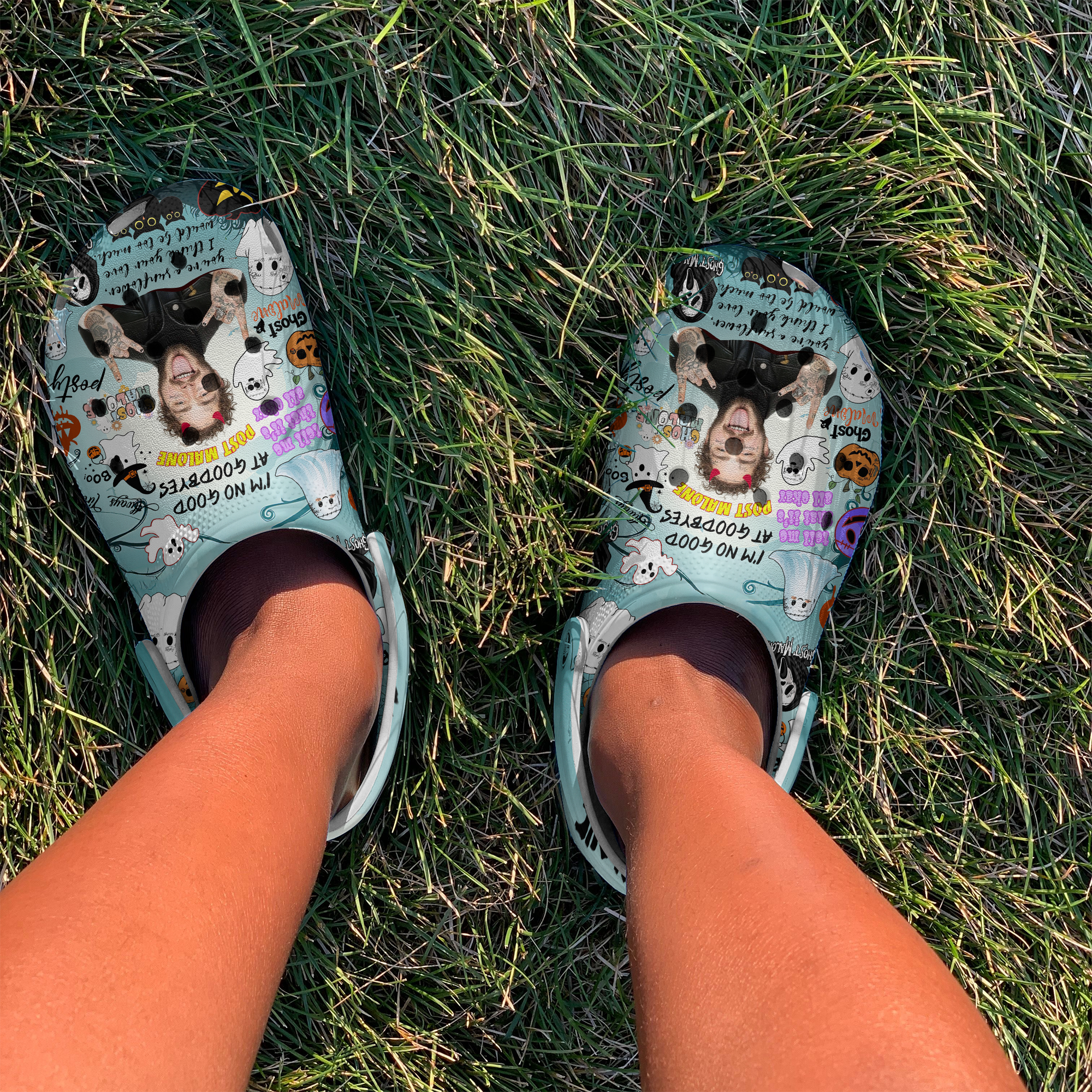 Merchidea Post Malone Music Crocs Crocband Clogs Shoes Comfortable For Men Women and Kids