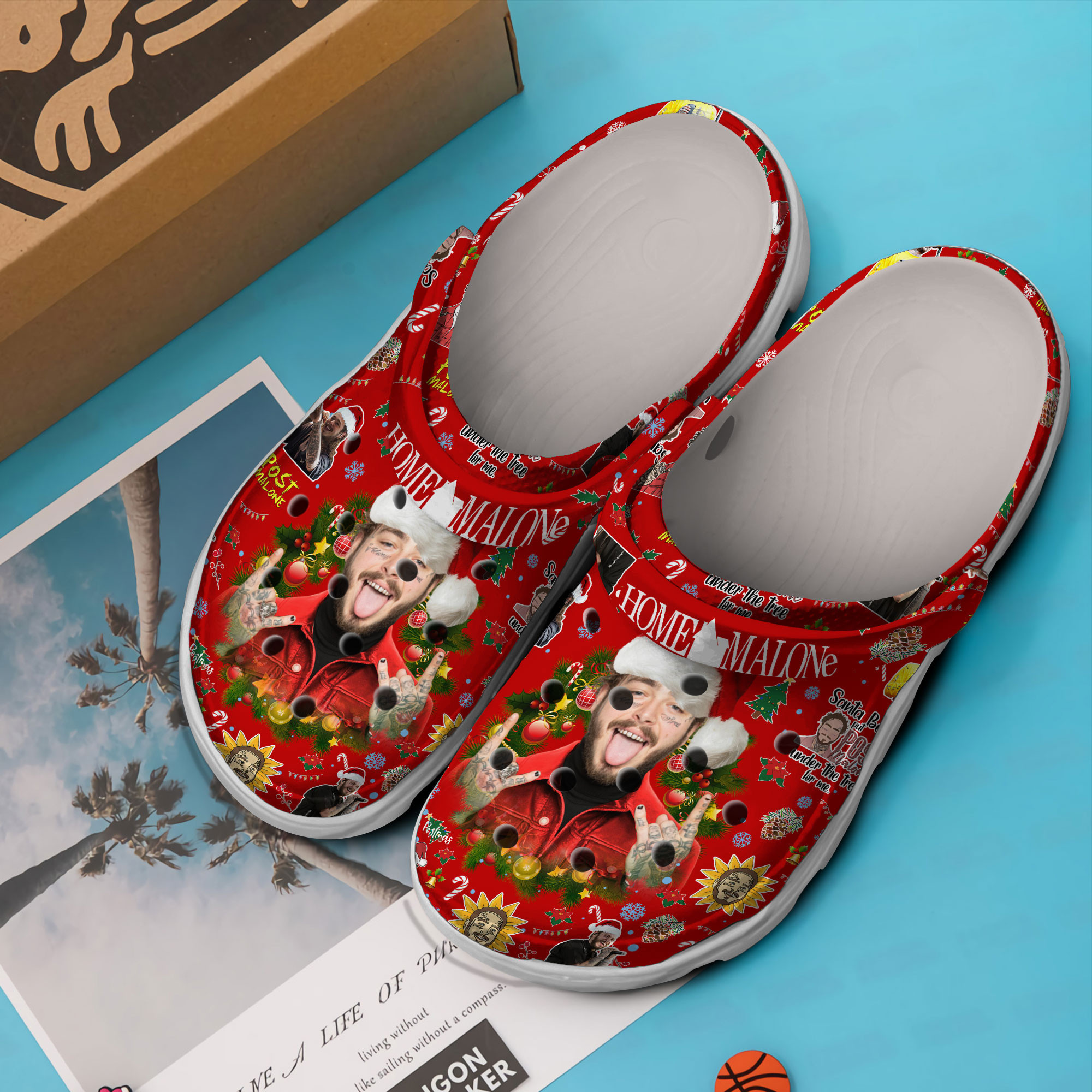 Merchidea Post Malone Music Crocs Crocband Clogs Shoes Comfortable For Men Women and Kids