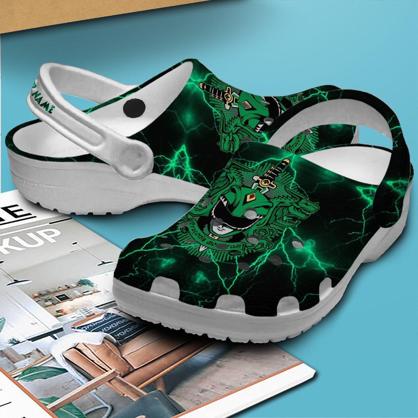 Merchidea Power Rangers Movie Crocs Crocband Clogs Shoes Comfortable For Men Women and Kids