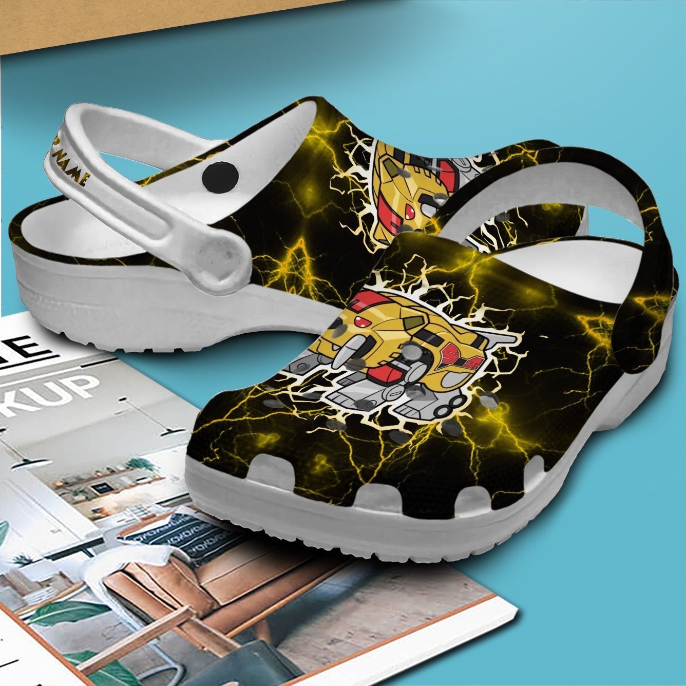 Merchidea Power Rangers Movie Crocs Crocband Clogs Shoes Comfortable For Men Women and Kids