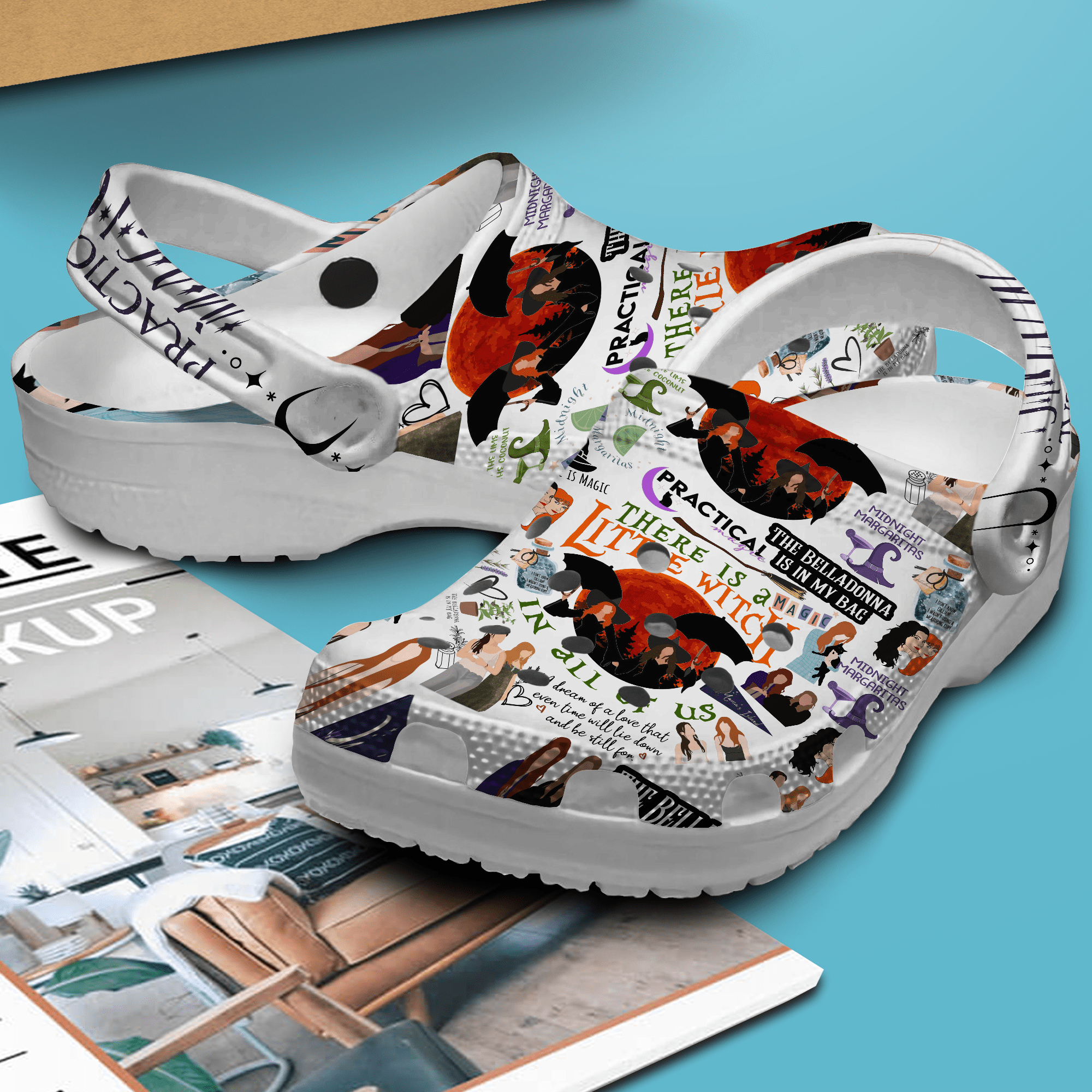 Merchidea Practical Magic Movie Crocs Crocband Clogs Shoes Comfortable For Men Women and Kids