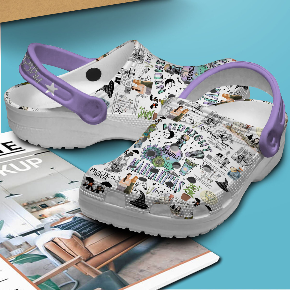 Merchidea Practical Magic Movie Crocs Crocband Clogs Shoes Comfortable For Men Women and Kids