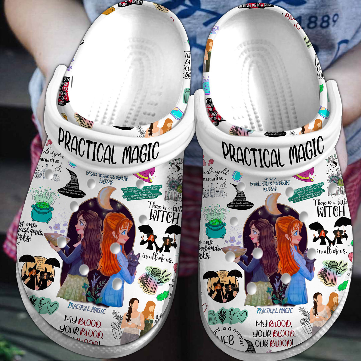 Merchidea Practical Magic Movie Crocs Crocband Clogs Shoes Comfortable For Men Women and Kids