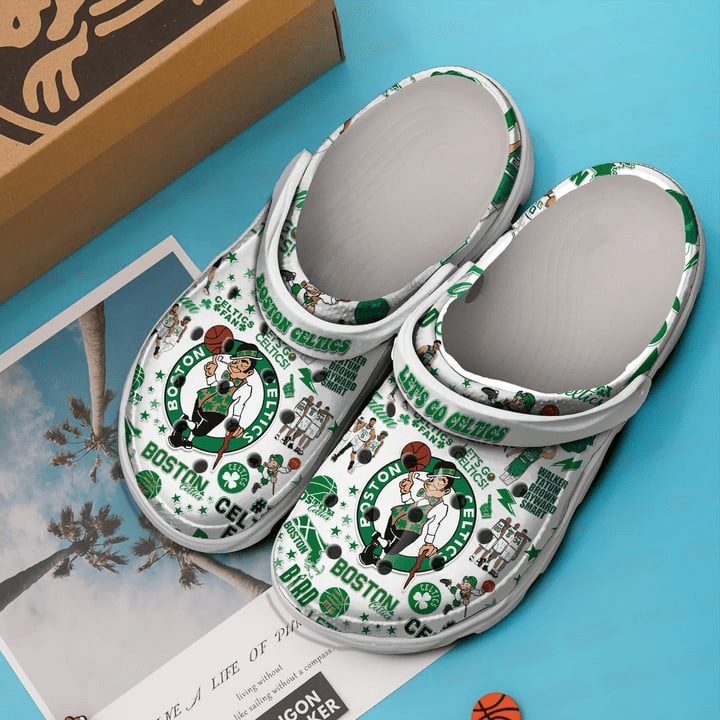 Merchidea Premium Boston Celtics NBA Sport Crocs Crocband Clogs Shoes For Men Women and Kids