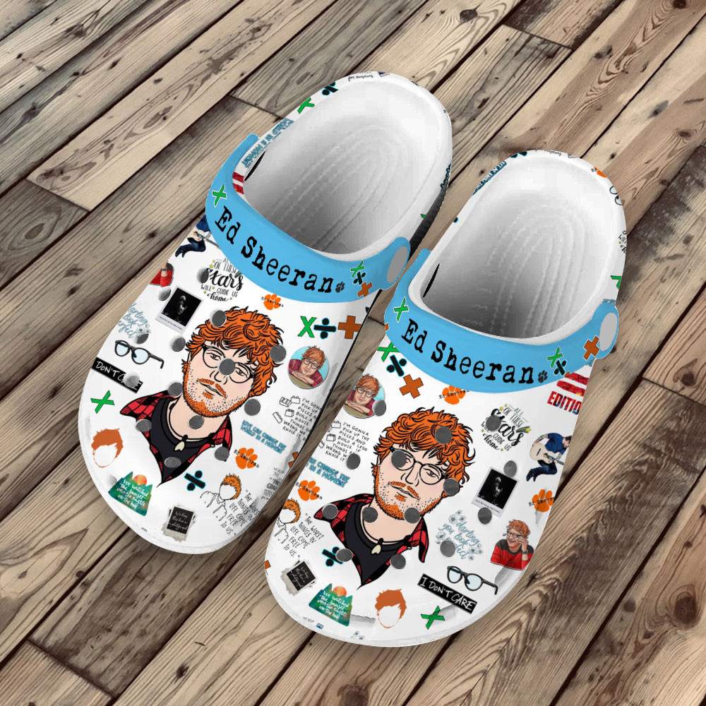 Merchidea Premium Ed Sheeran Singer Music Crocs Crocband Clogs Shoes For Men Women and Kids