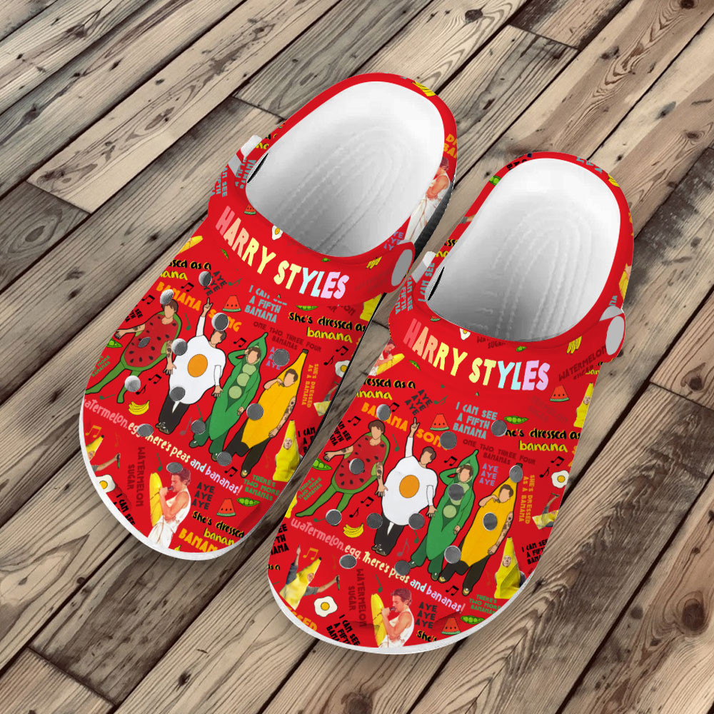 Merchidea Premium Harry Styles Singer Music Crocs Crocband Clogs Shoes For Men Women and Kids