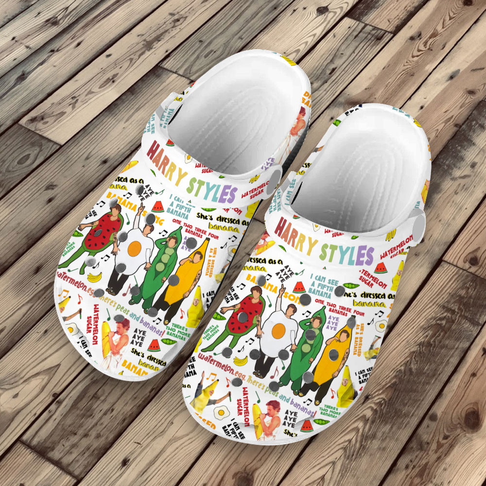 Merchidea Premium Harry Styles Singer Music Crocs Crocband Clogs Shoes For Men Women and Kids