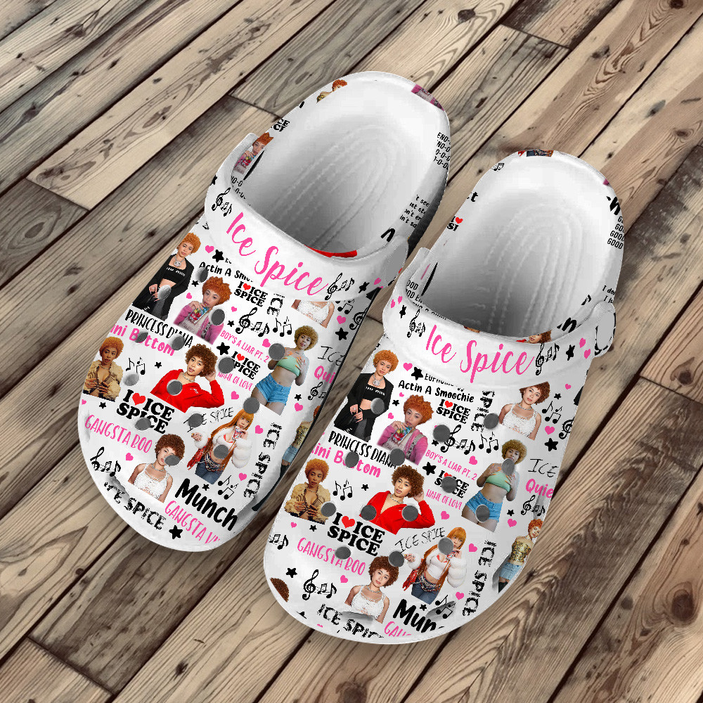 Merchidea Premium Ice Spice Music Crocs Crocband Clogs Shoes For Men Women and Kids