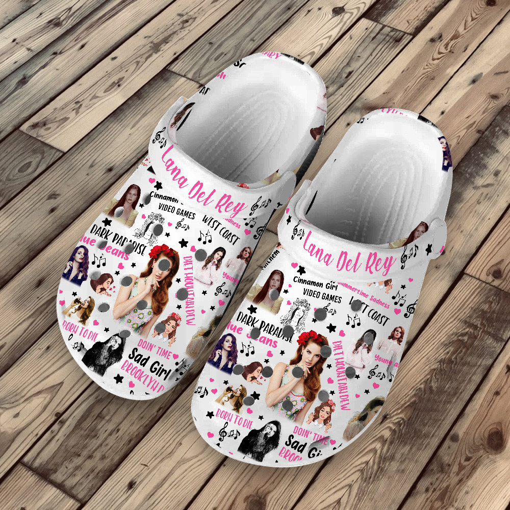 Merchidea Premium Lana Del Rey Music Crocs Crocband Clogs Shoes For Men Women and Kids