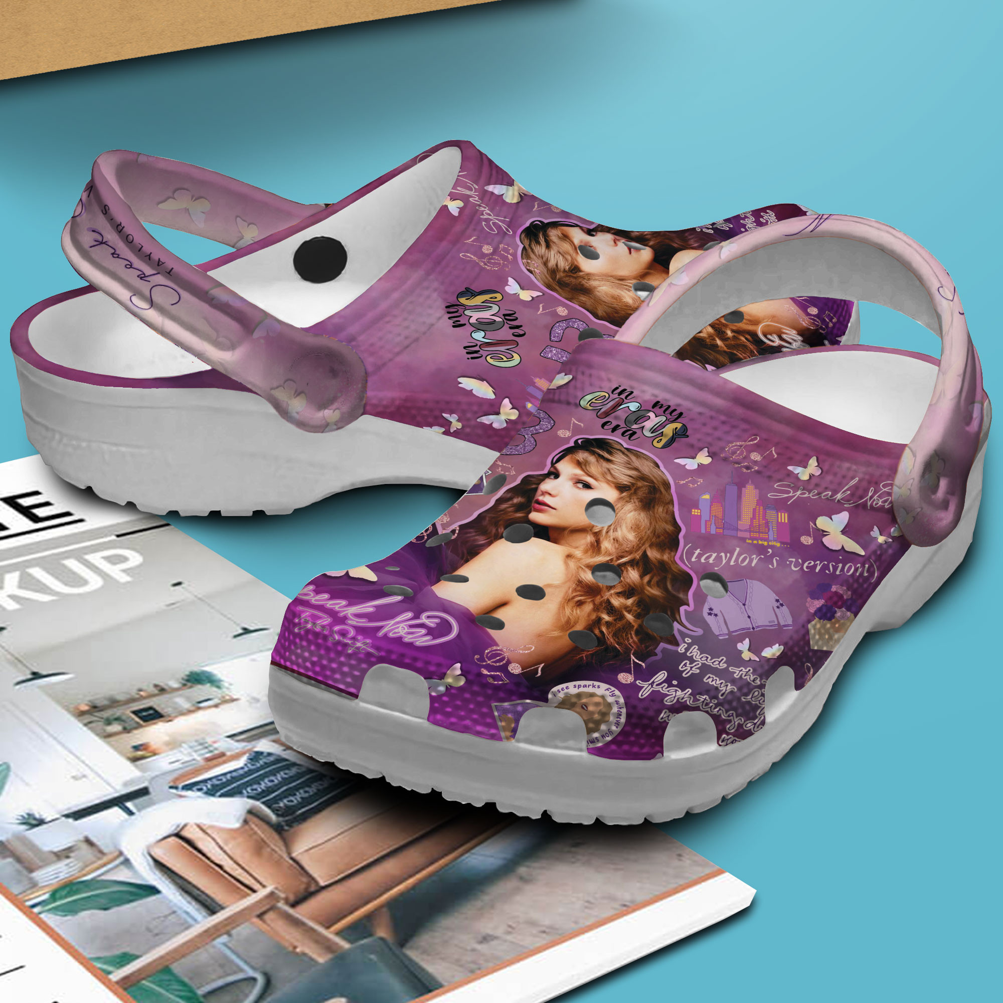 Merchidea Premium Taylor Swift Music Crocs Crocband Clogs Shoes For Men Women and Kids