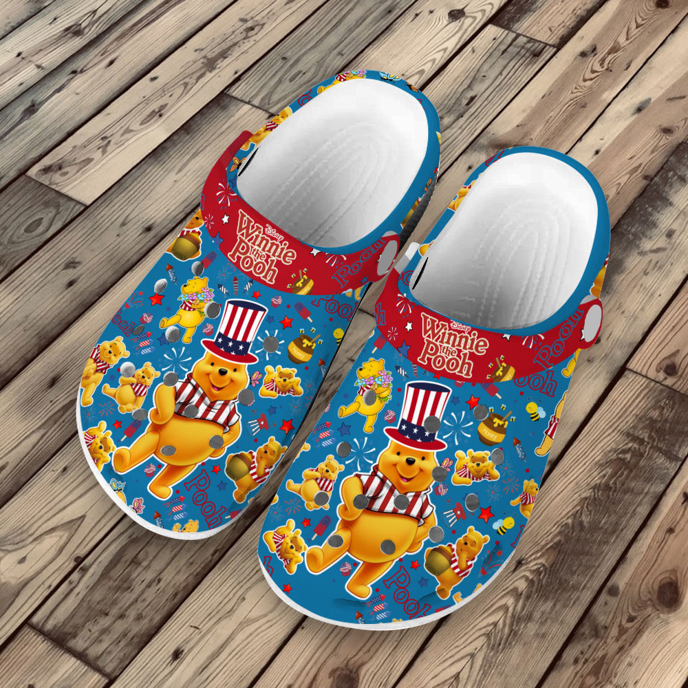 Merchidea Premium Winnie the Pooh Cartoon Crocs Crocband Clogs Shoes For Men Women and Kids