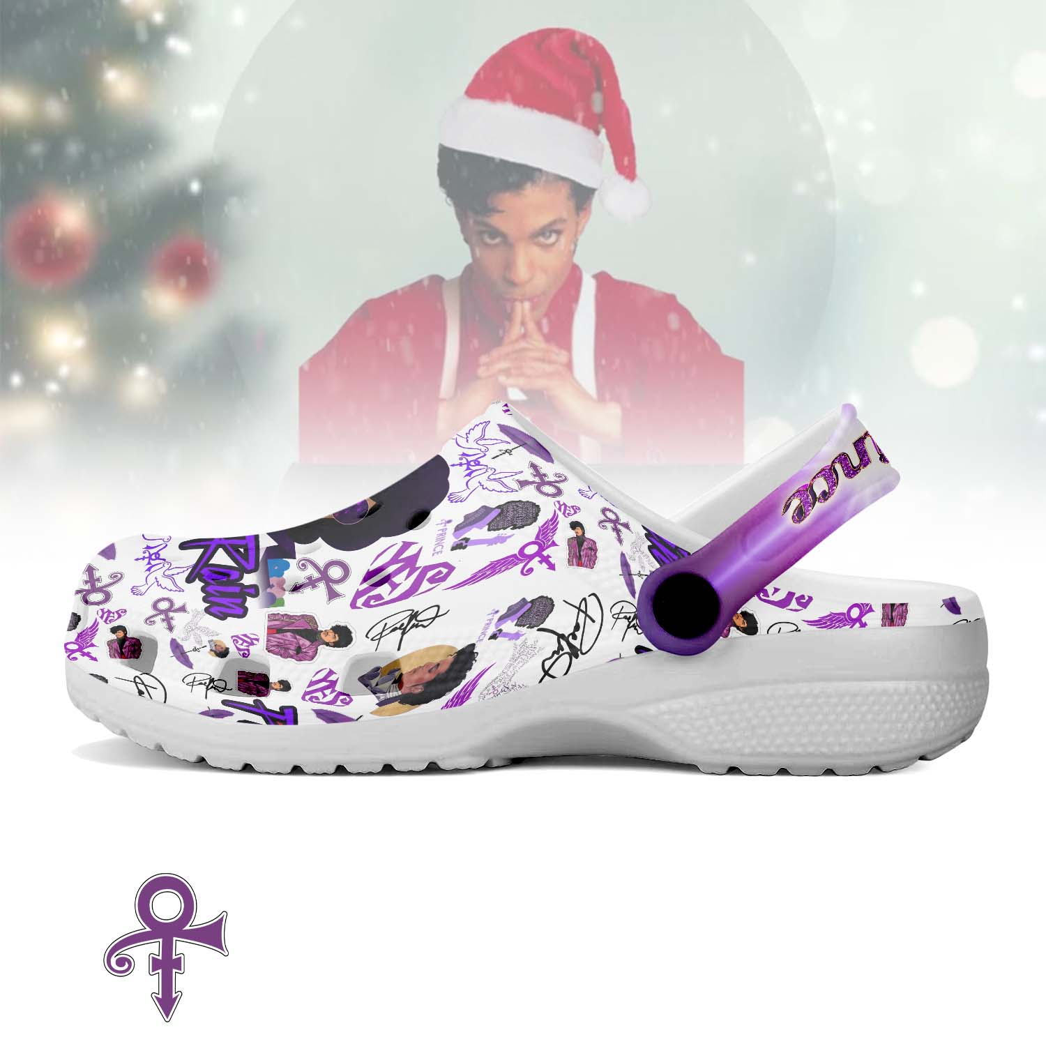 Merchidea Prince Music Christmas Crocs Crocband Clogs Shoes Comfortable For Men Women and Kids