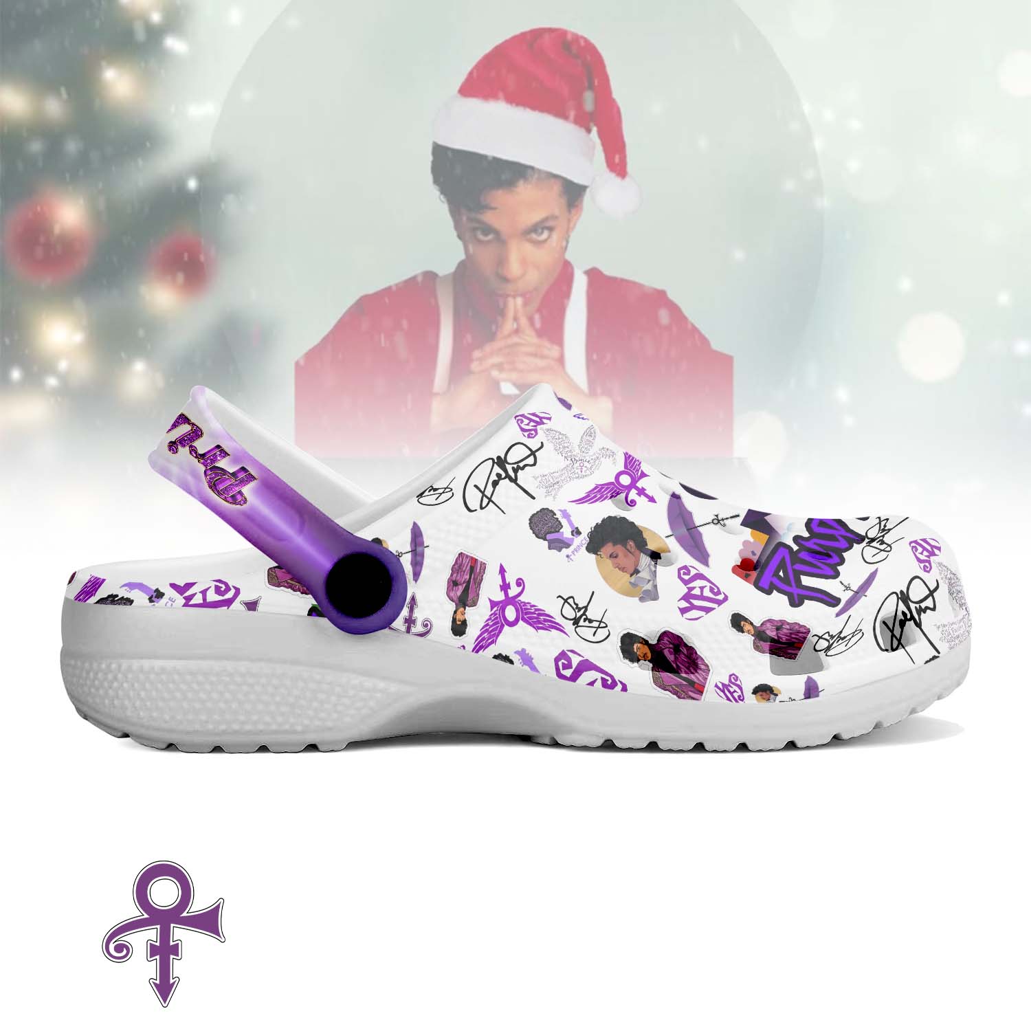 Merchidea Prince Music Christmas Crocs Crocband Clogs Shoes Comfortable For Men Women and Kids