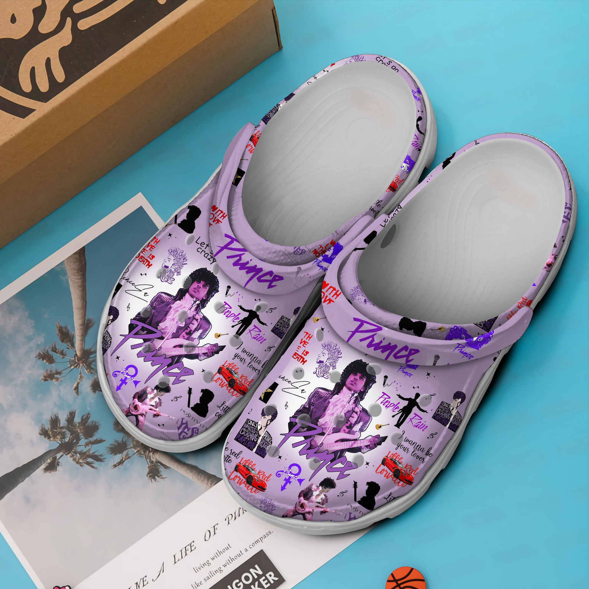 Merchidea Prince Music Crocs Crocband Clogs Shoes Comfortable For Men Women and Kids