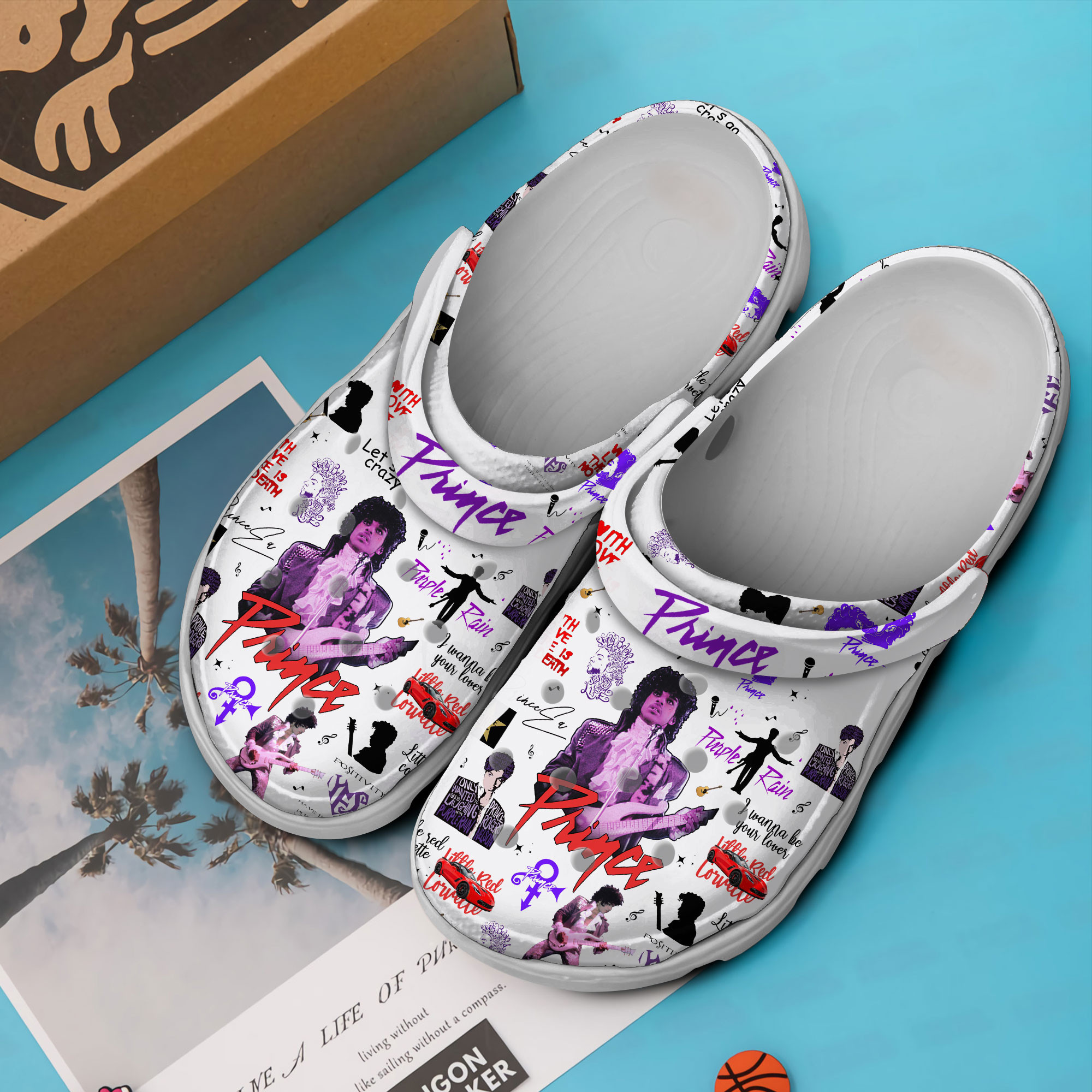 Merchidea Prince Music Crocs Crocband Clogs Shoes Comfortable For Men Women and Kids