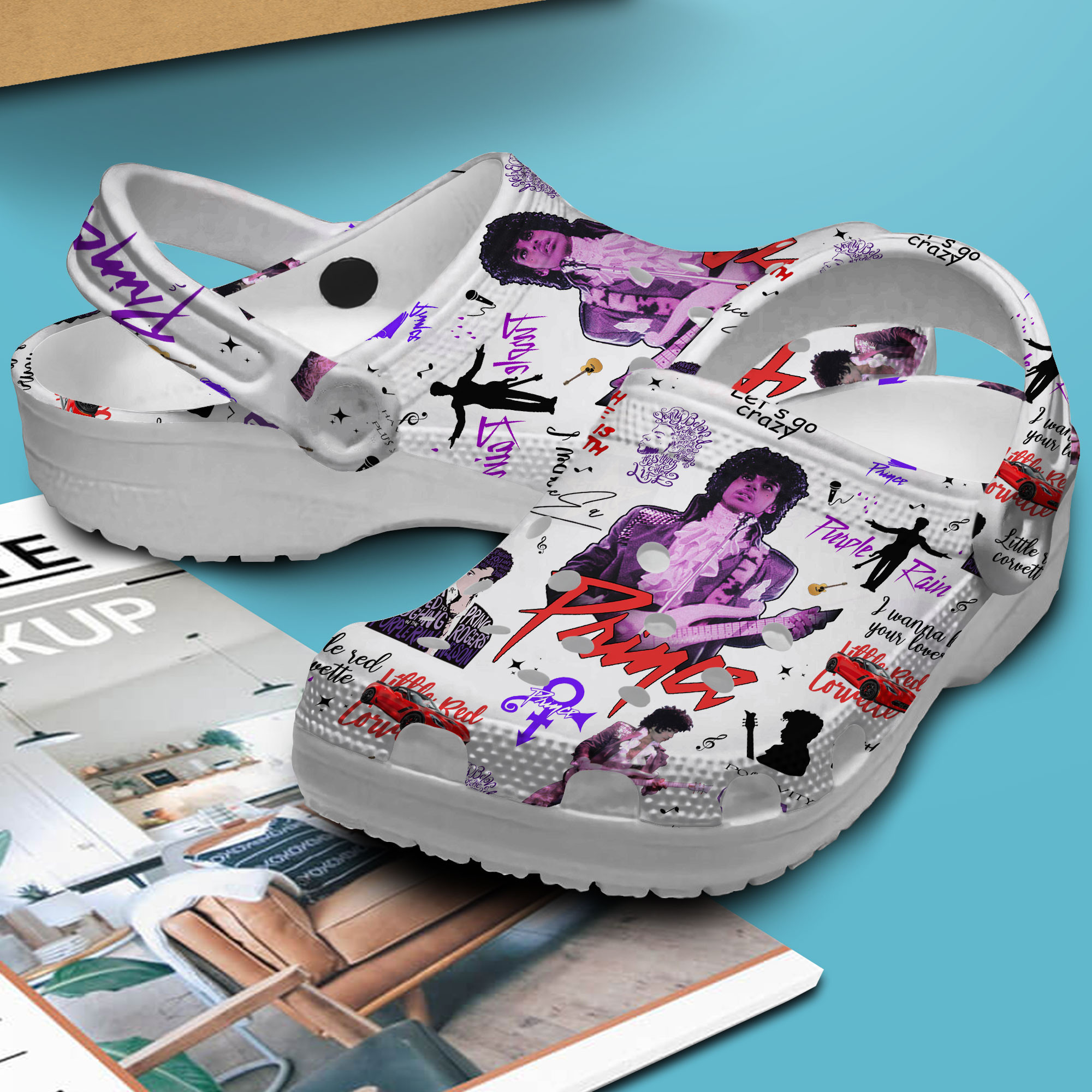 Merchidea Prince Music Crocs Crocband Clogs Shoes Comfortable For Men Women and Kids