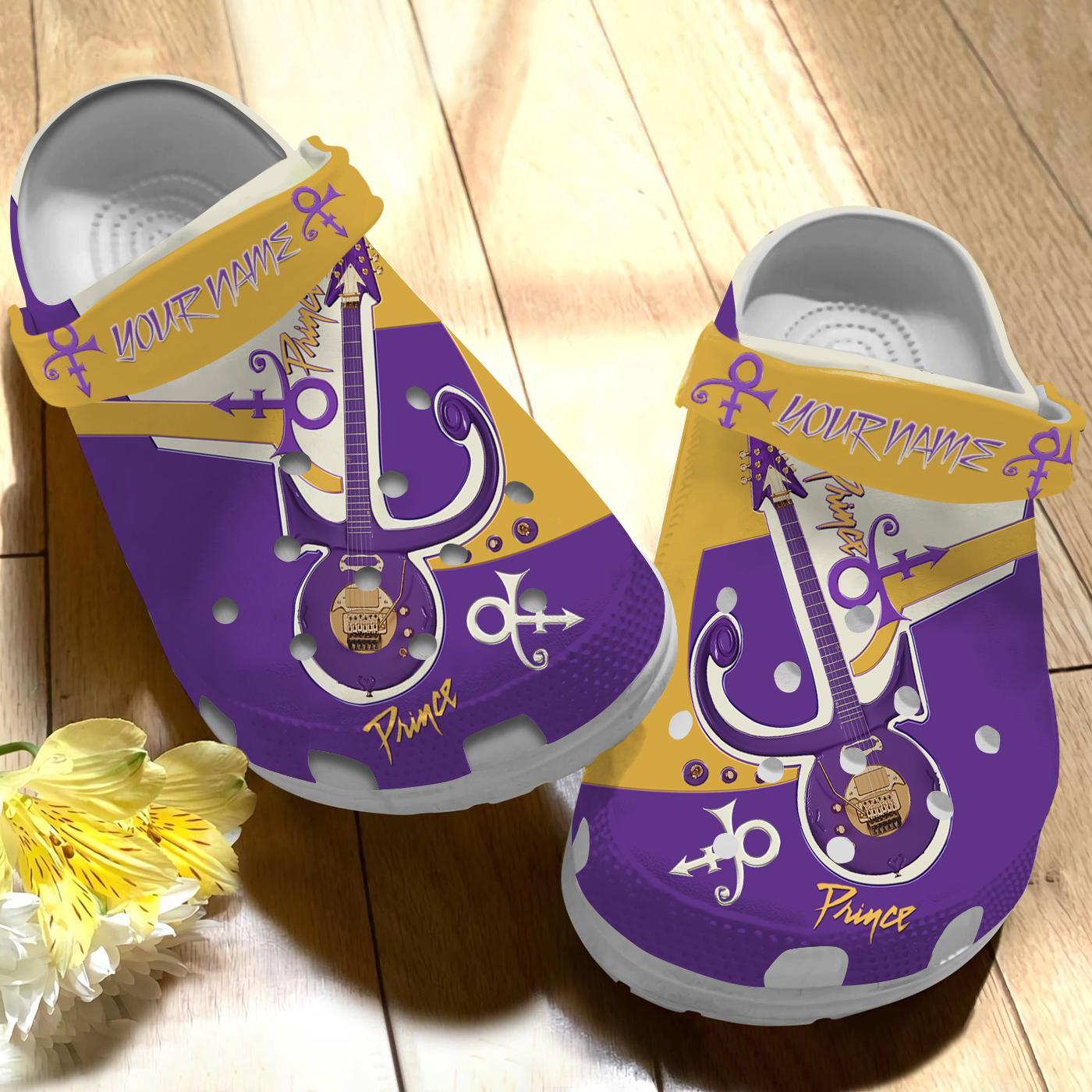 Merchidea Prince's Guitar Crocs Crocband Clogs Shoes Comfortable For Men Women and Kids