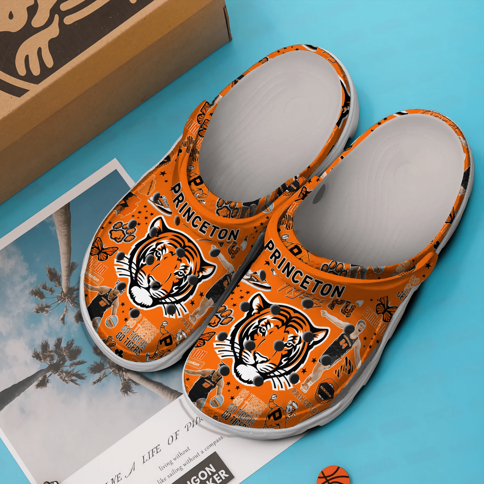 Merchidea Princeton Tigers NCAA Sport Crocs Crocband Clogs Shoes Comfortable For Men Women and Kids