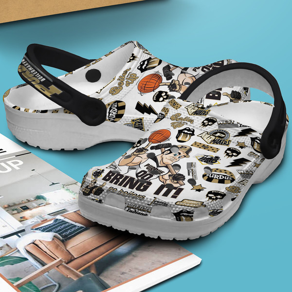 Merchidea Purdue Boilermakers Basketball NCAA Sport Crocs Crocband Clogs Shoes Comfortable For Men Women and Kids