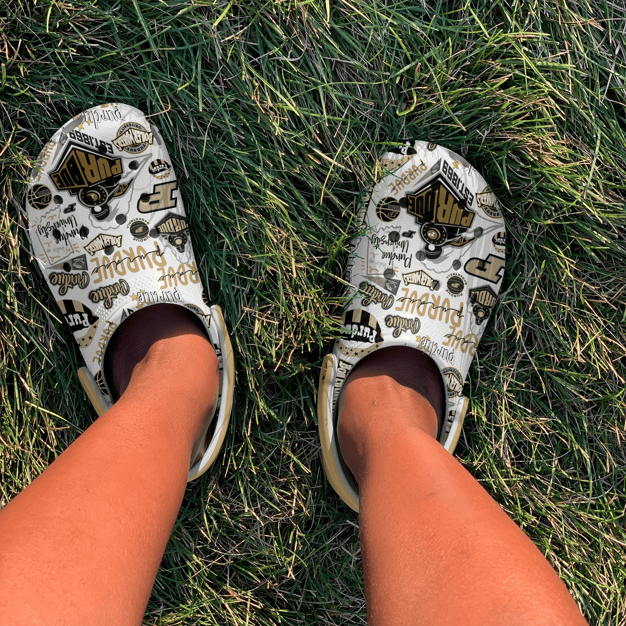 Merchidea Purdue Boilermakers Basketball NCAA Sport Crocs Crocband Clogs Shoes Comfortable For Men Women and Kids