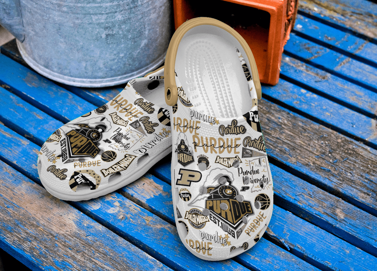 Merchidea Purdue Boilermakers Basketball NCAA Sport Crocs Crocband Clogs Shoes Comfortable For Men Women and Kids