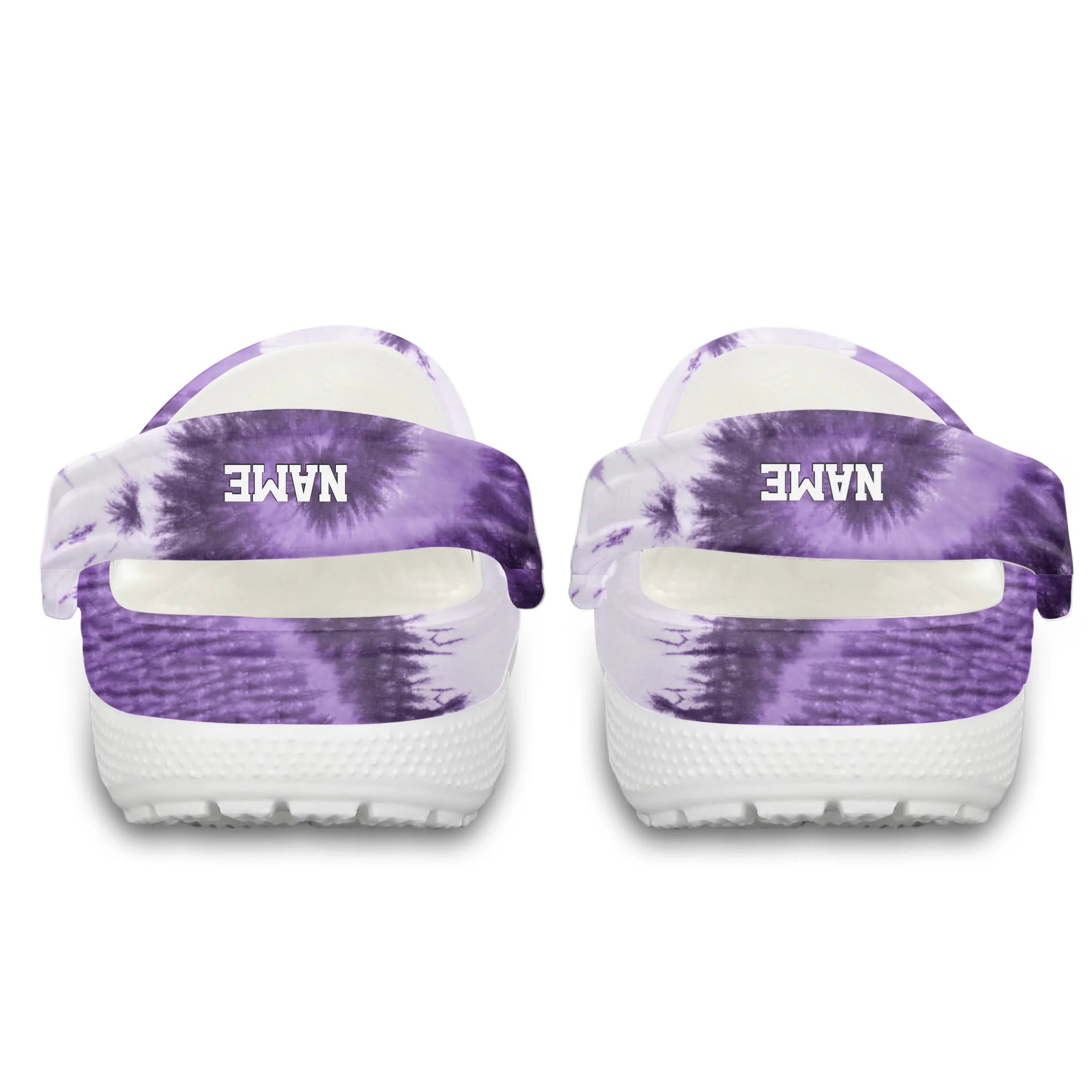 Merchidea Purple Tie-Dye Soccer Sport Crocs Crocband Clogs Shoes Comfortable For Men Women and Kids