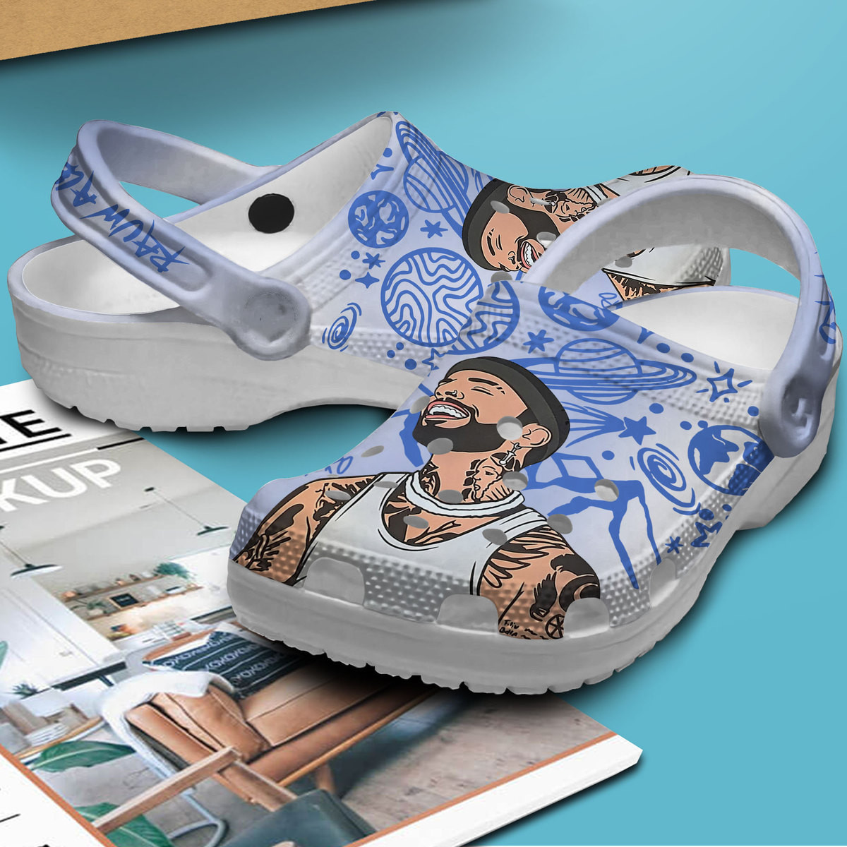 Merchidea Rauw Alejandro Music Crocs Crocband Clogs Shoes Comfortable For Men Women and Kids