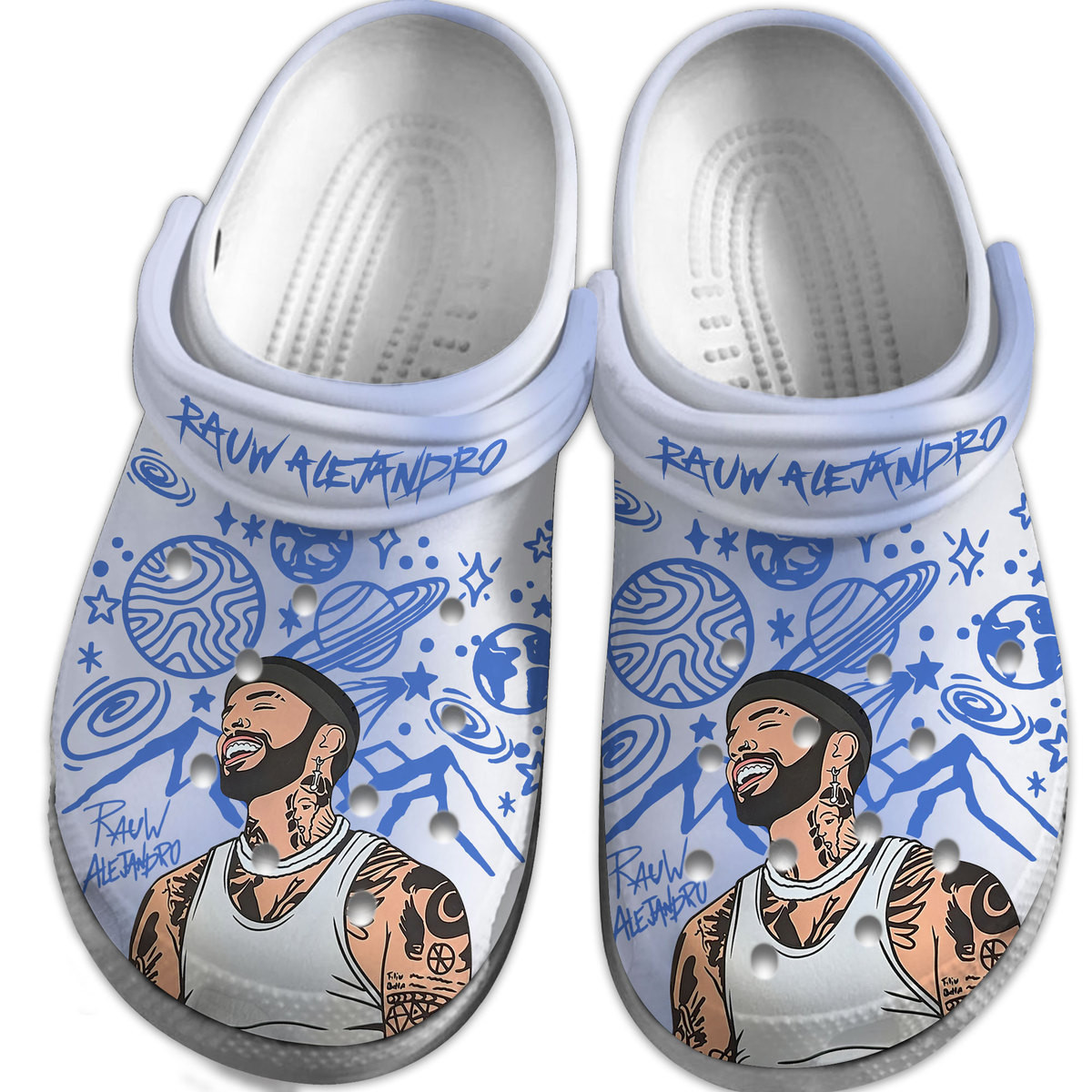 Merchidea Rauw Alejandro Music Crocs Crocband Clogs Shoes Comfortable For Men Women and Kids