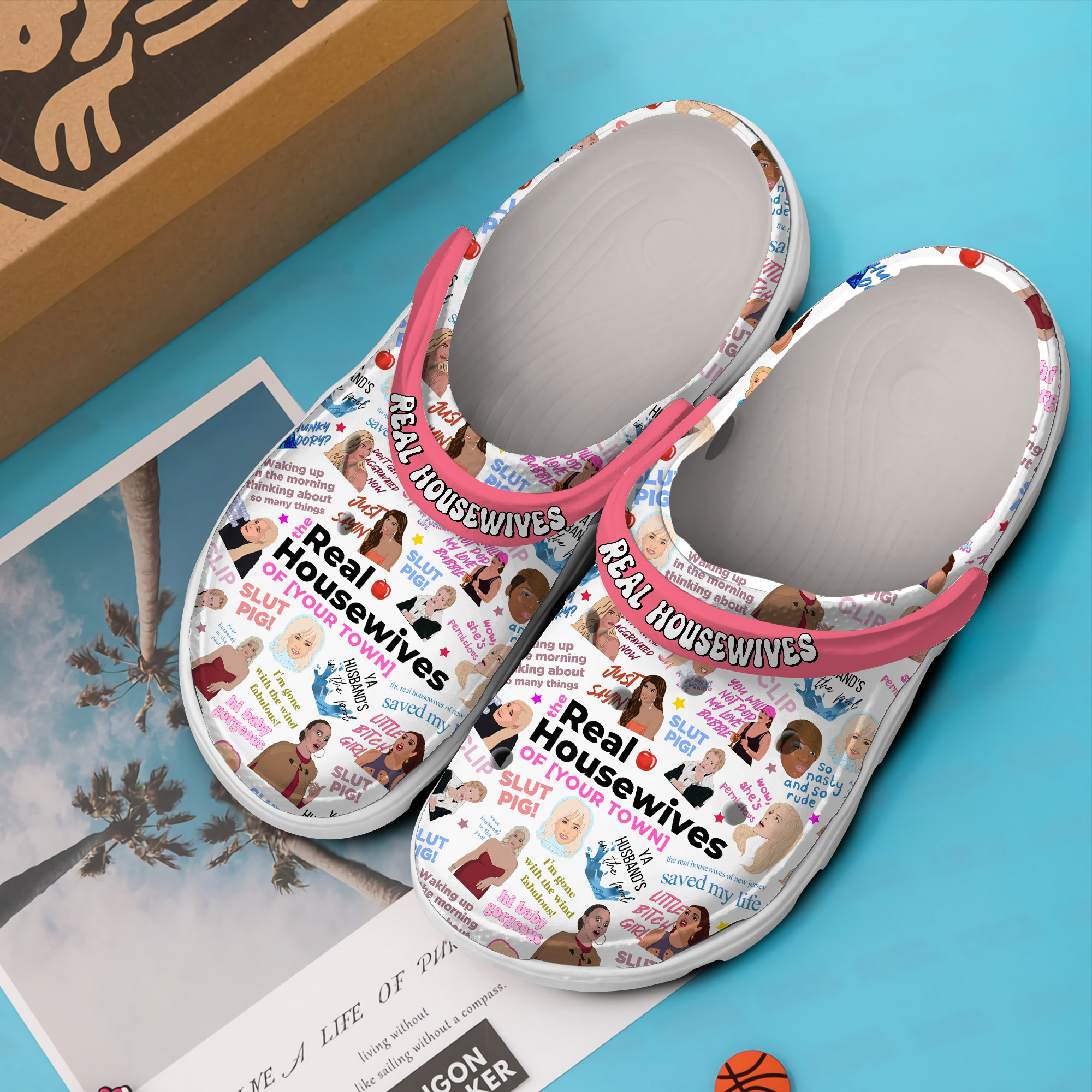 Merchidea Real Housewives TV Series Crocs Crocband Clogs Shoes Comfortable For Men Women and Kids