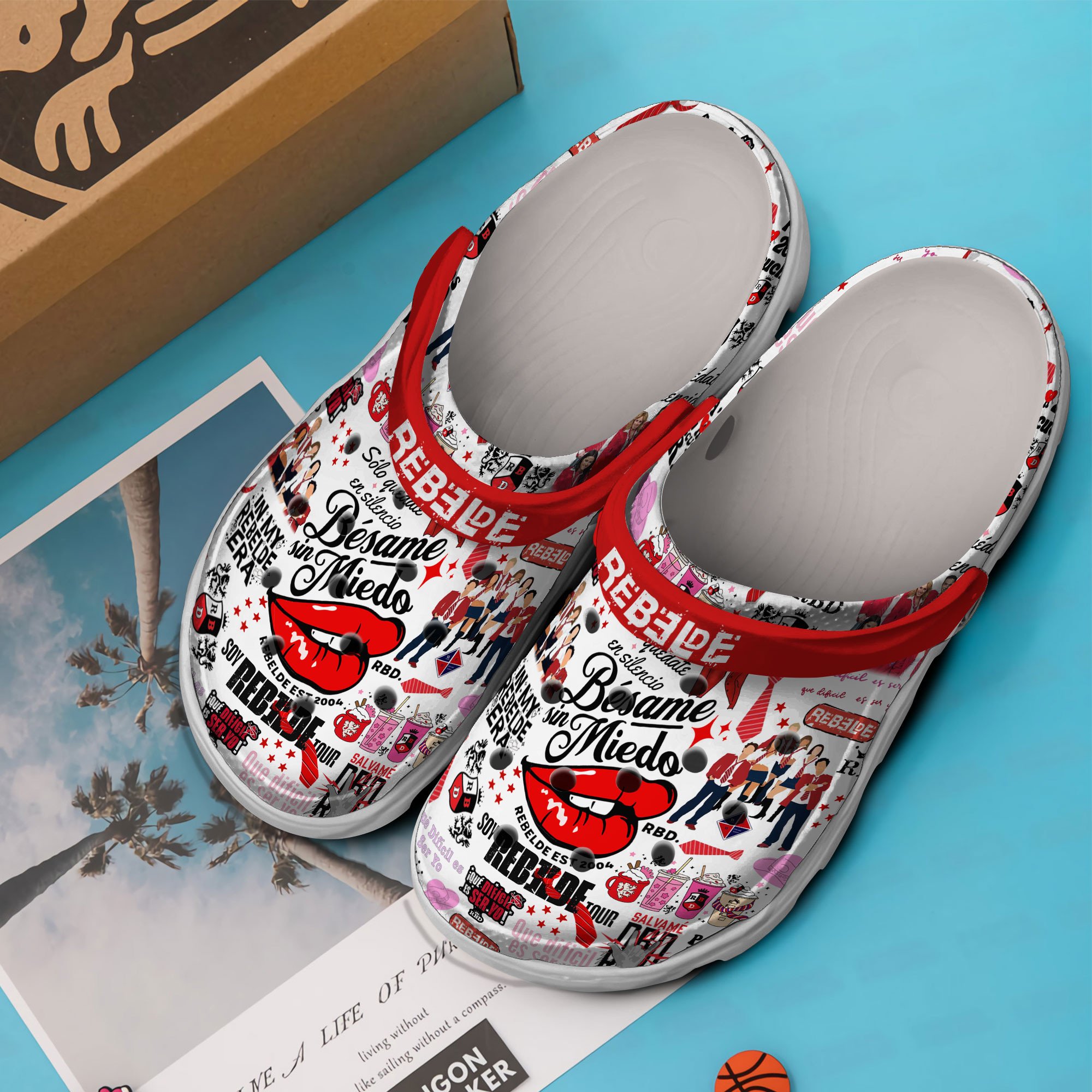 Merchidea Rebelde TV Series Crocs Crocband Clogs Shoes Comfortable For Men Women and Kids