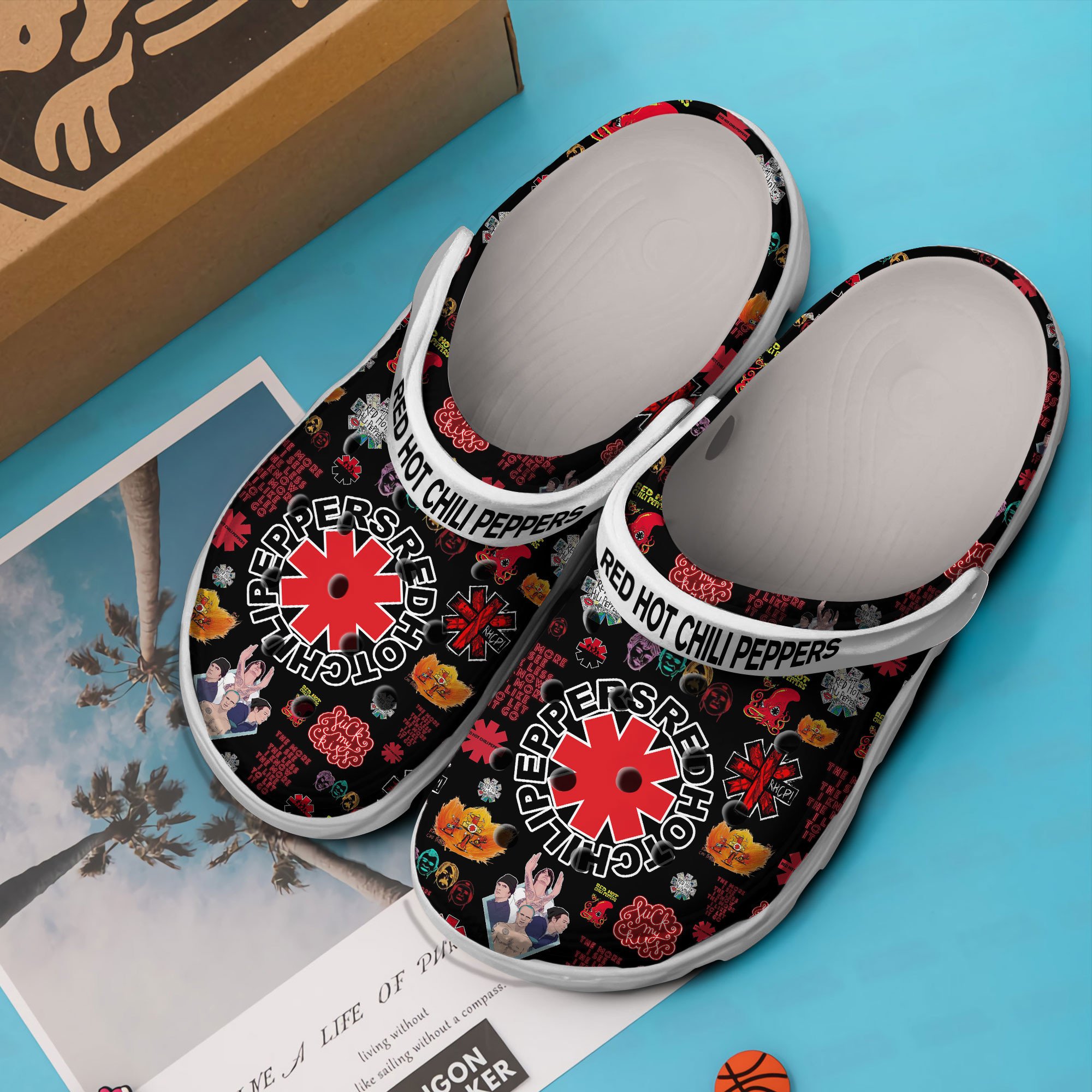 Merchidea Red Hot Chili Peppers Music Crocs Crocband Clogs Shoes Comfortable For Men Women and Kids