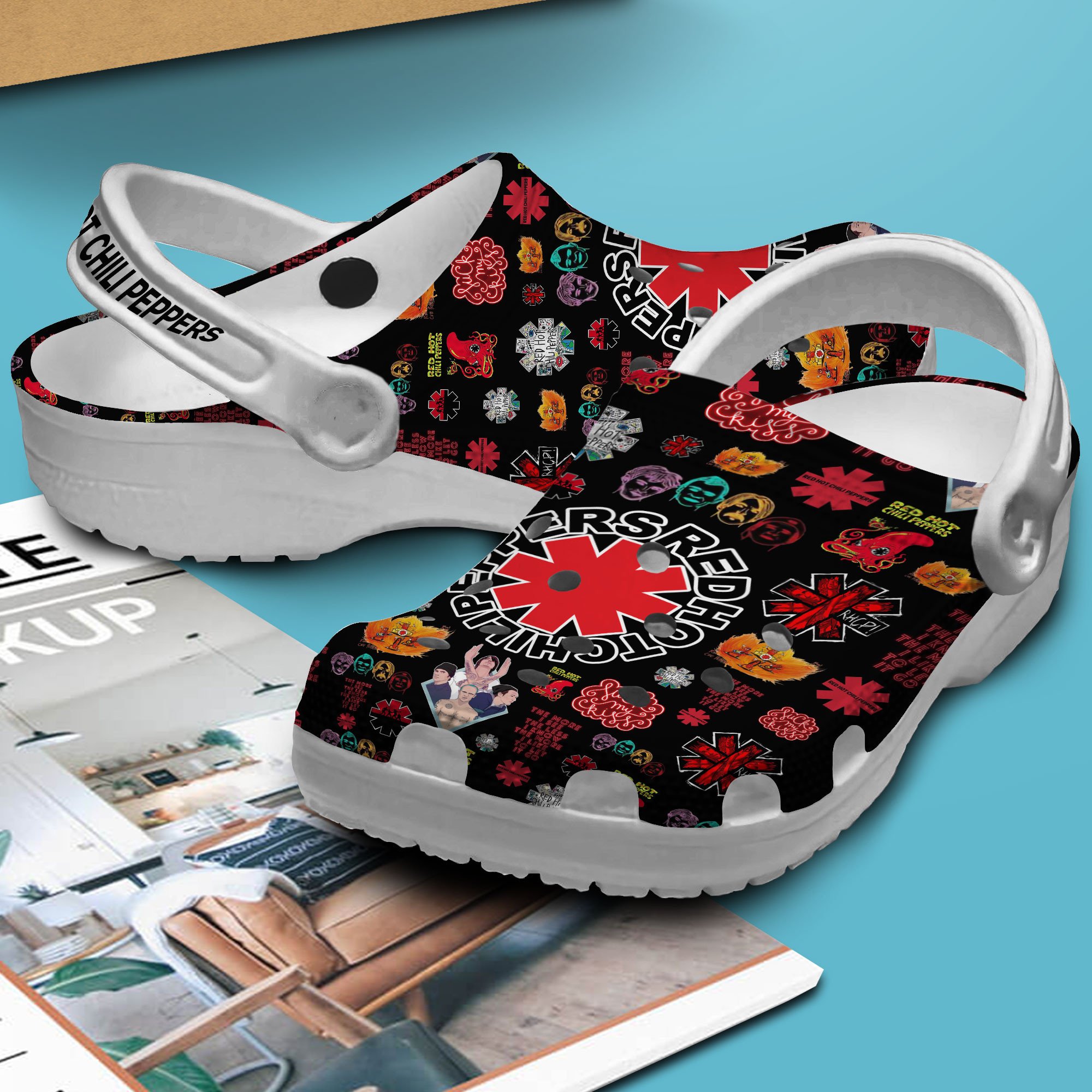 Merchidea Red Hot Chili Peppers Music Crocs Crocband Clogs Shoes Comfortable For Men Women and Kids