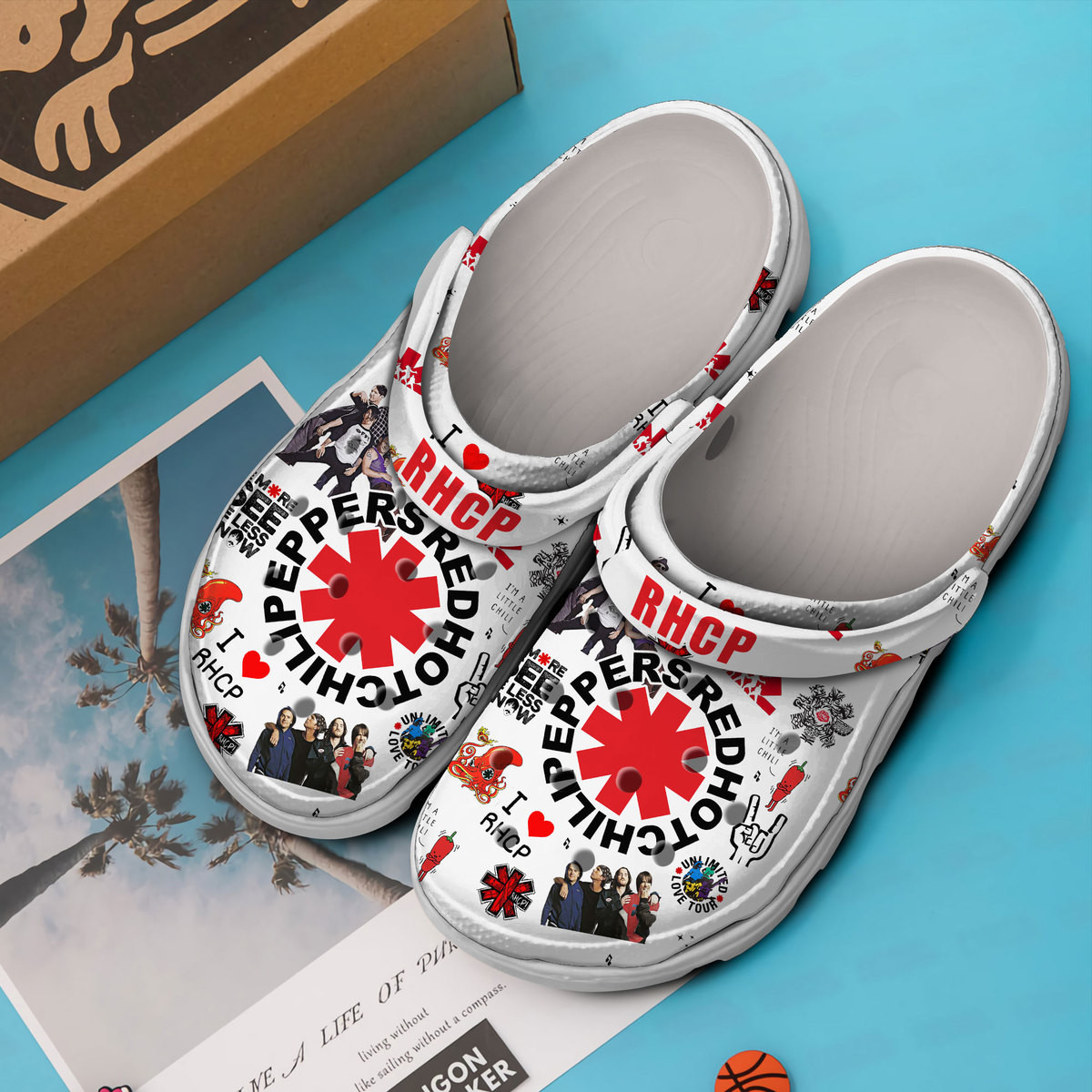 Merchidea Red Hot Chili Peppers Music Crocs Crocband Clogs Shoes Comfortable For Men Women and Kids