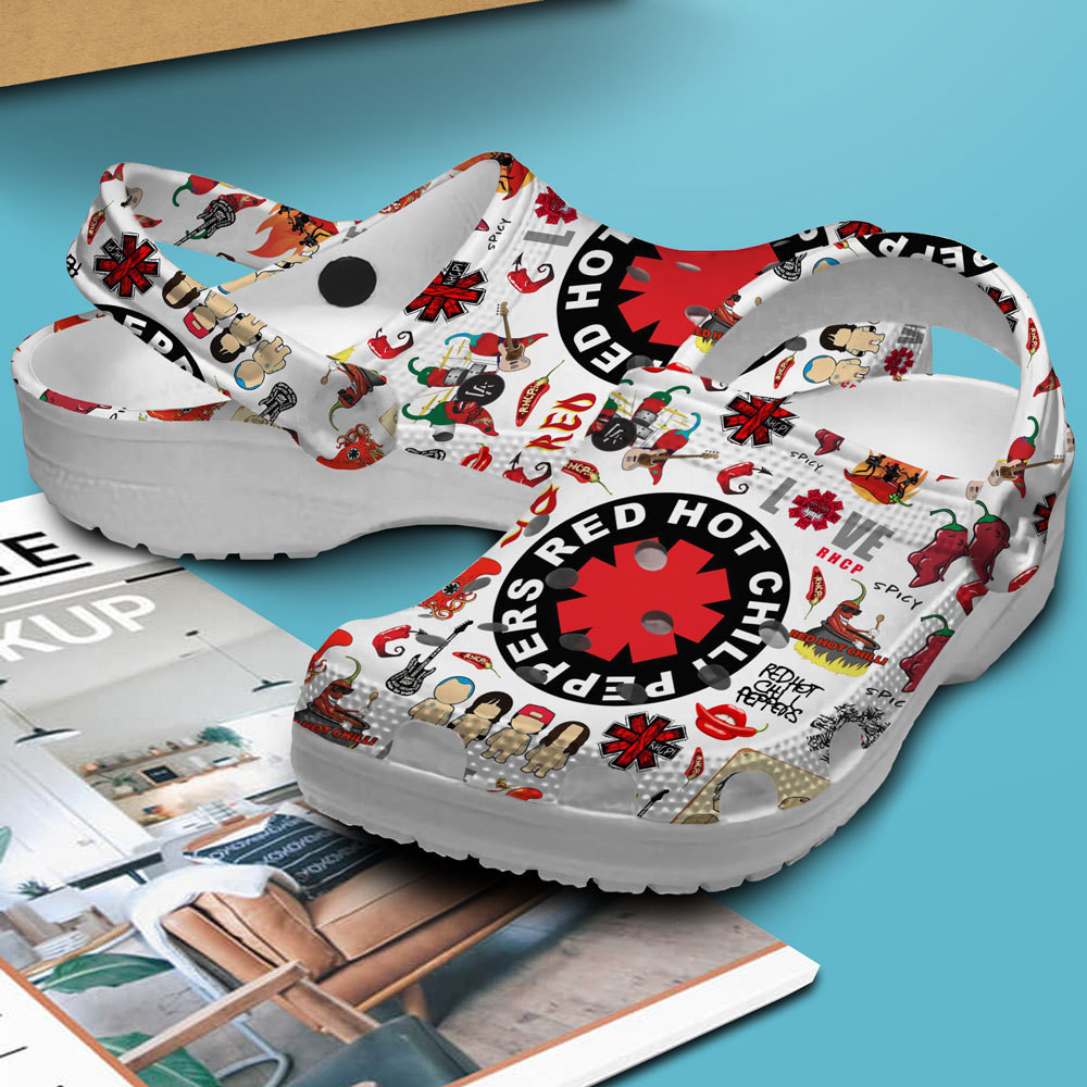Merchidea Red Hot Chili Peppers Rock Band Music Crocs Clogs Crocband Shoes Comfortable For Men Women and Kids