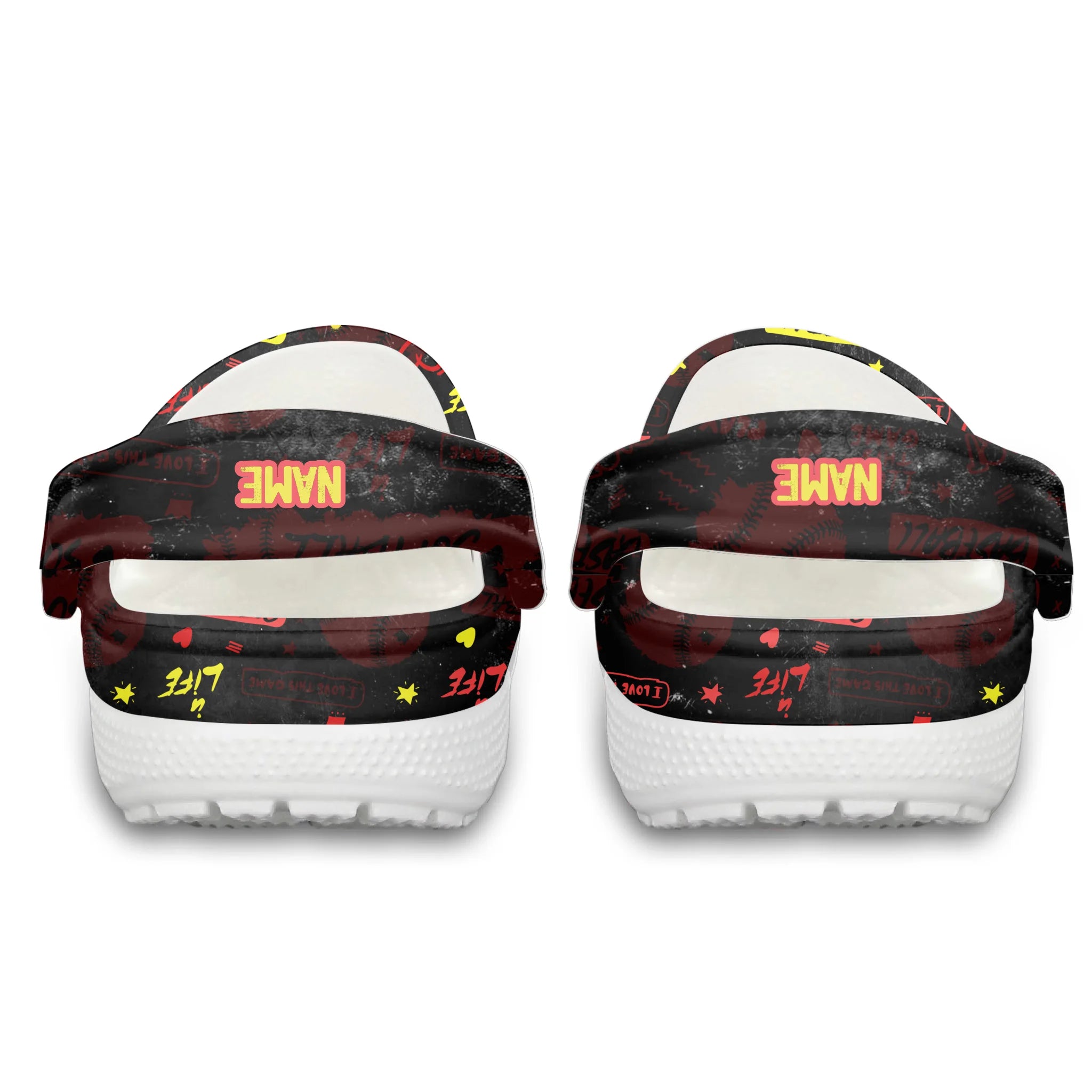 Merchidea Red Tag Out Softball Sport Crocs Crocband Clogs Shoes Comfortable For Men Women and Kids